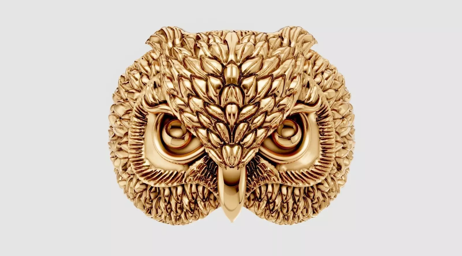 OWL RING 3D print model_0
