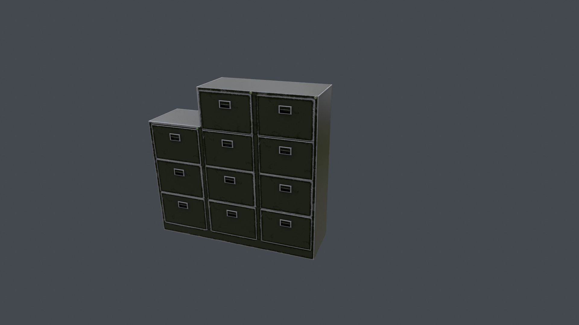 Office cabinets Low-poly 3D model_2