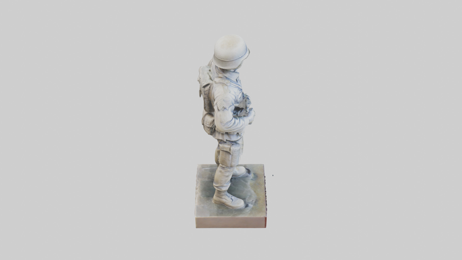 Combat Honor Soldier Statue model 3D model_18