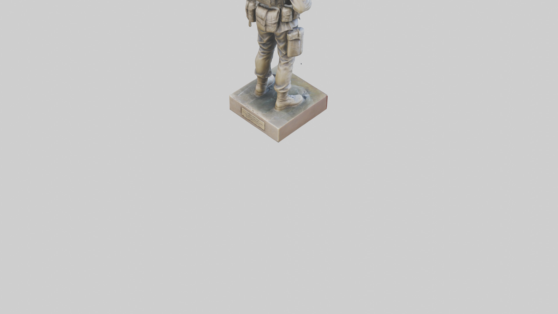 Combat Honor Soldier Statue model 3D model_4