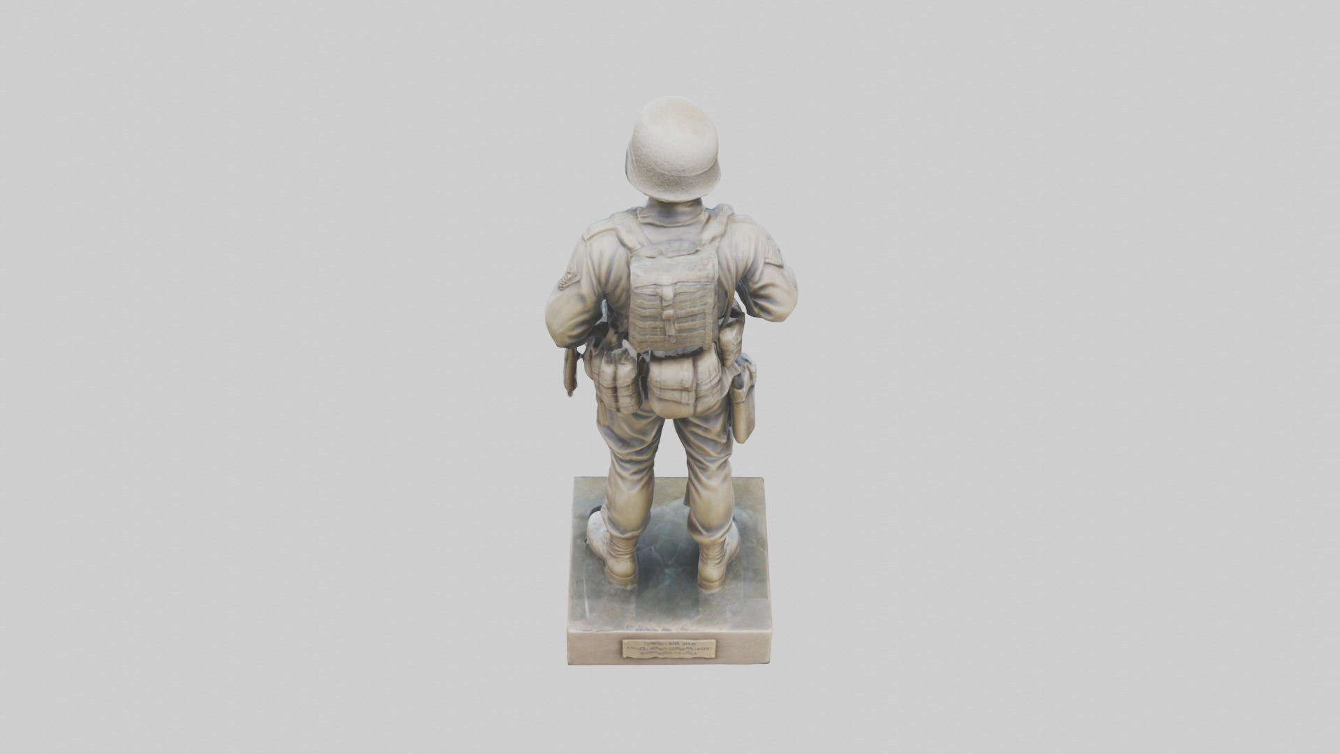 Combat Honor Soldier Statue model 3D model_15