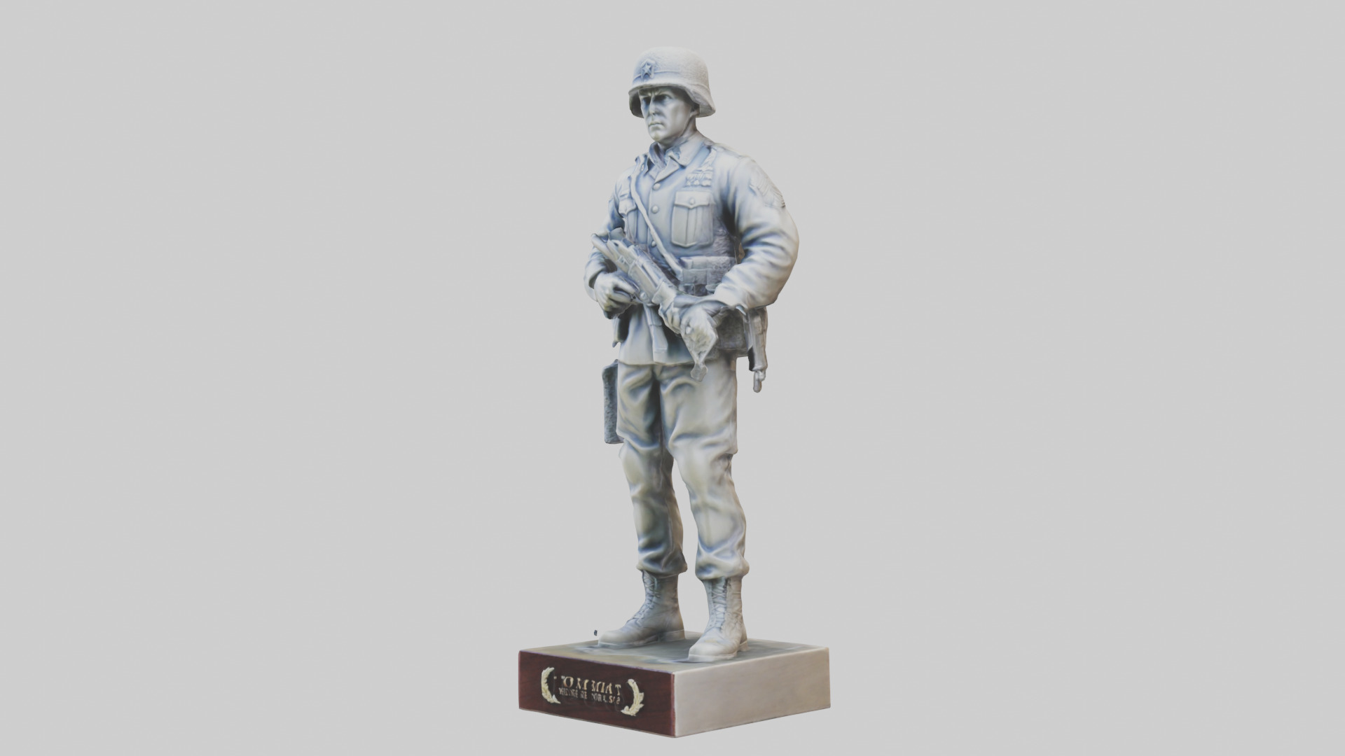 Combat Honor Soldier Statue model 3D model_8