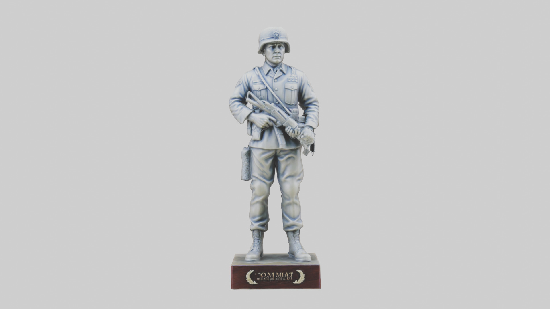 Combat Honor Soldier Statue model 3D model_9