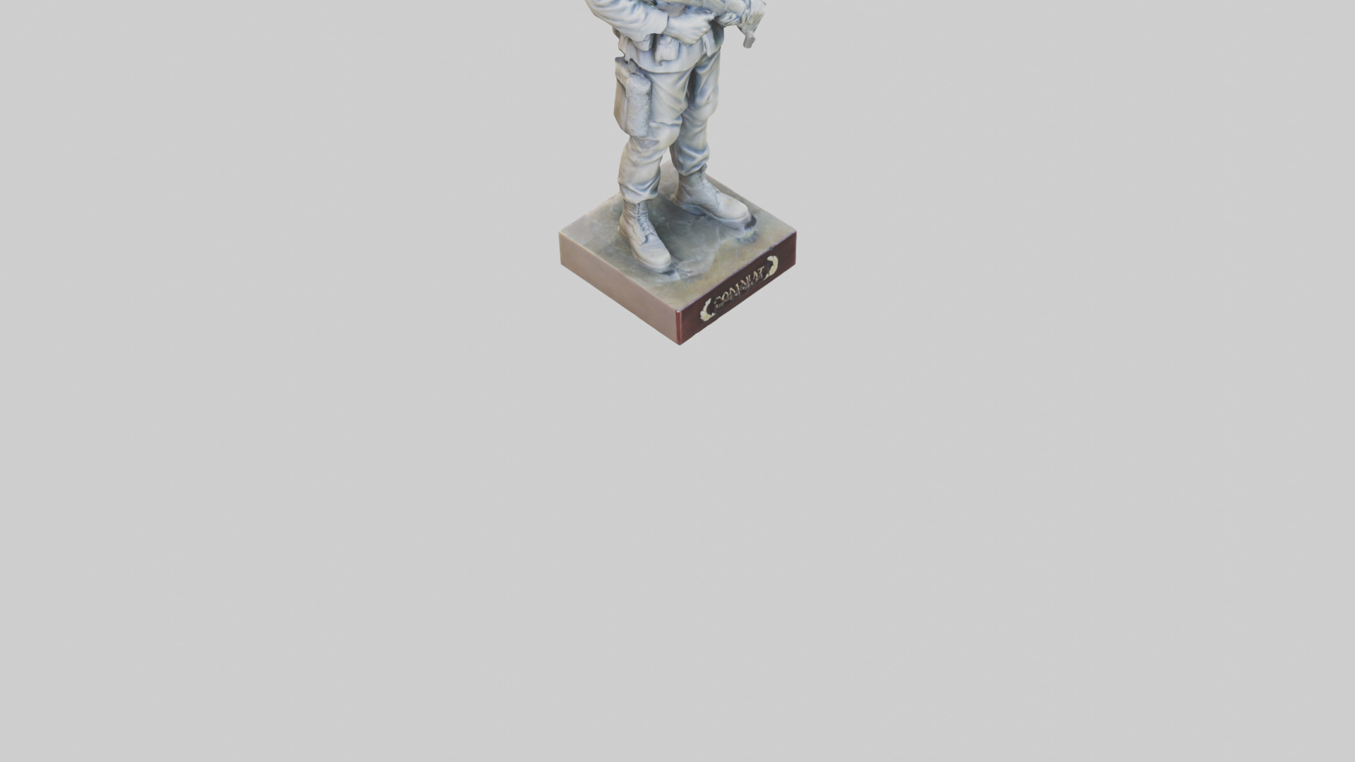Combat Honor Soldier Statue model 3D model_6