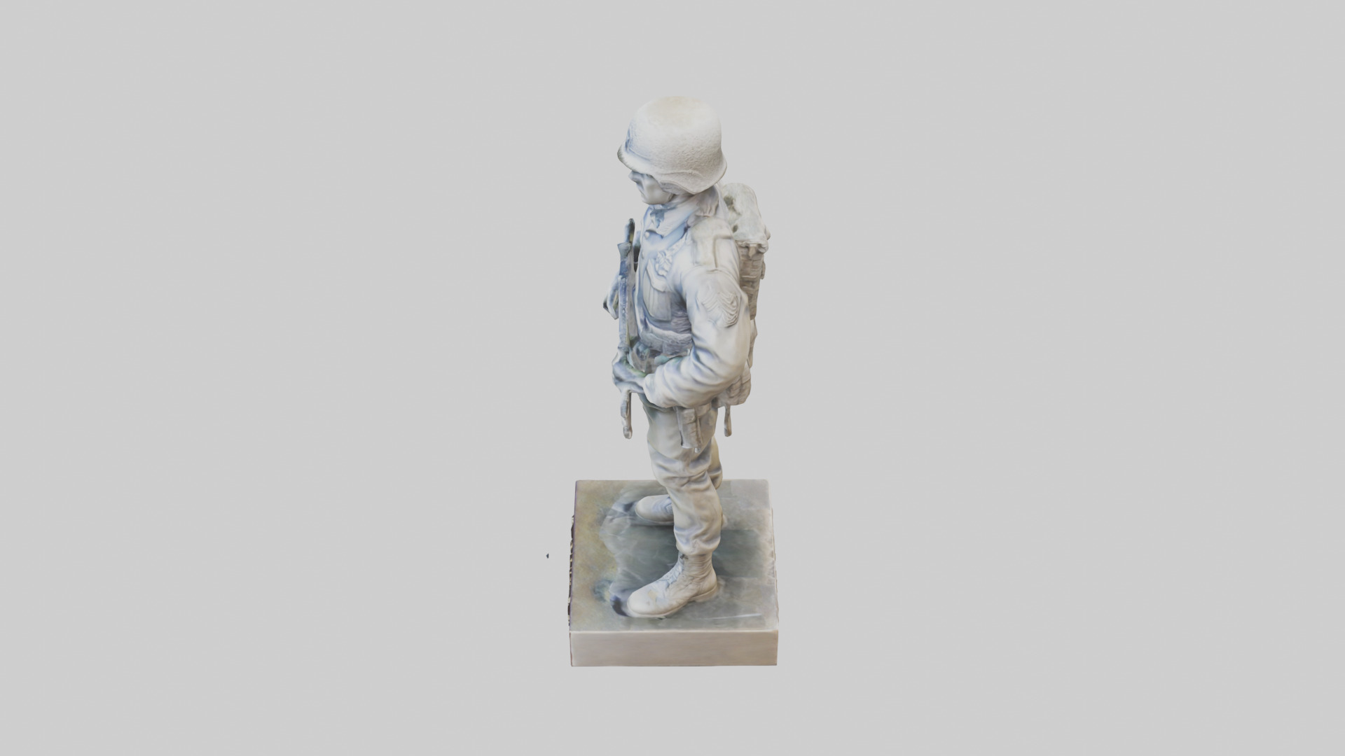 Combat Honor Soldier Statue model 3D model_17