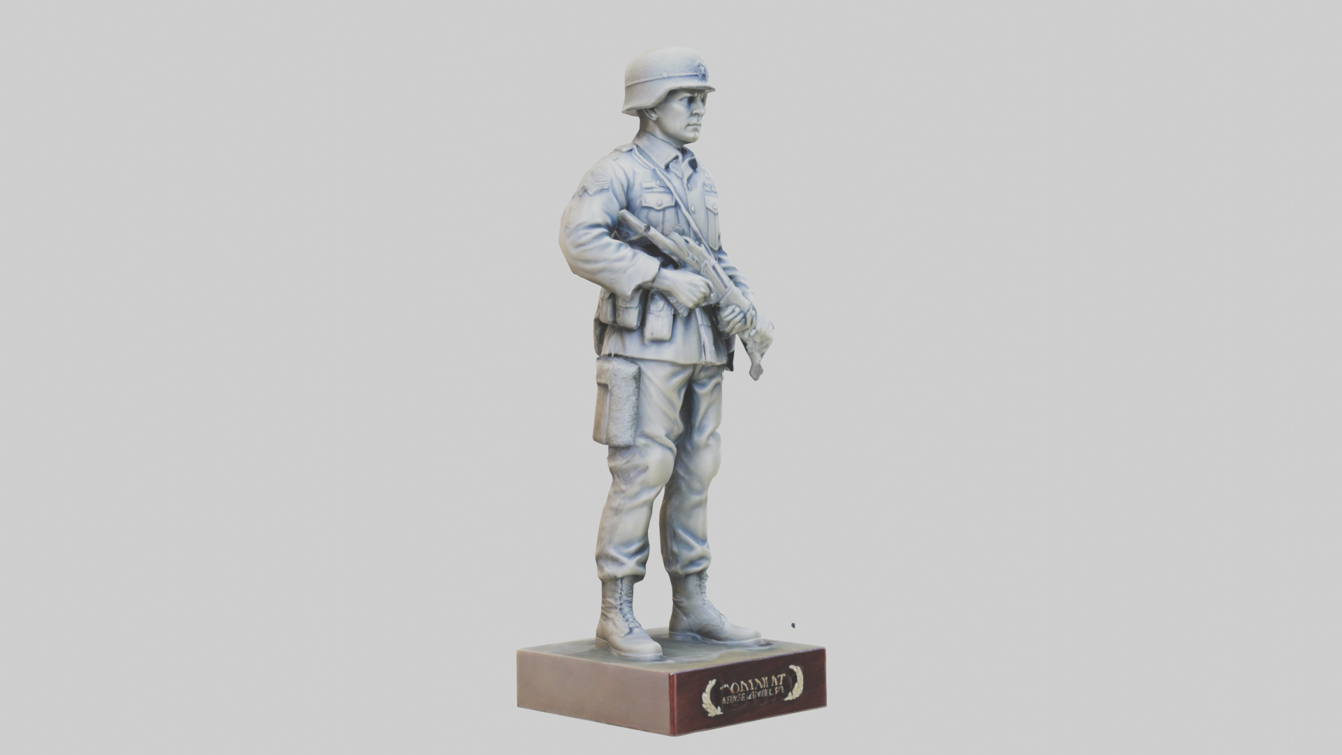 Combat Honor Soldier Statue model 3D model_7