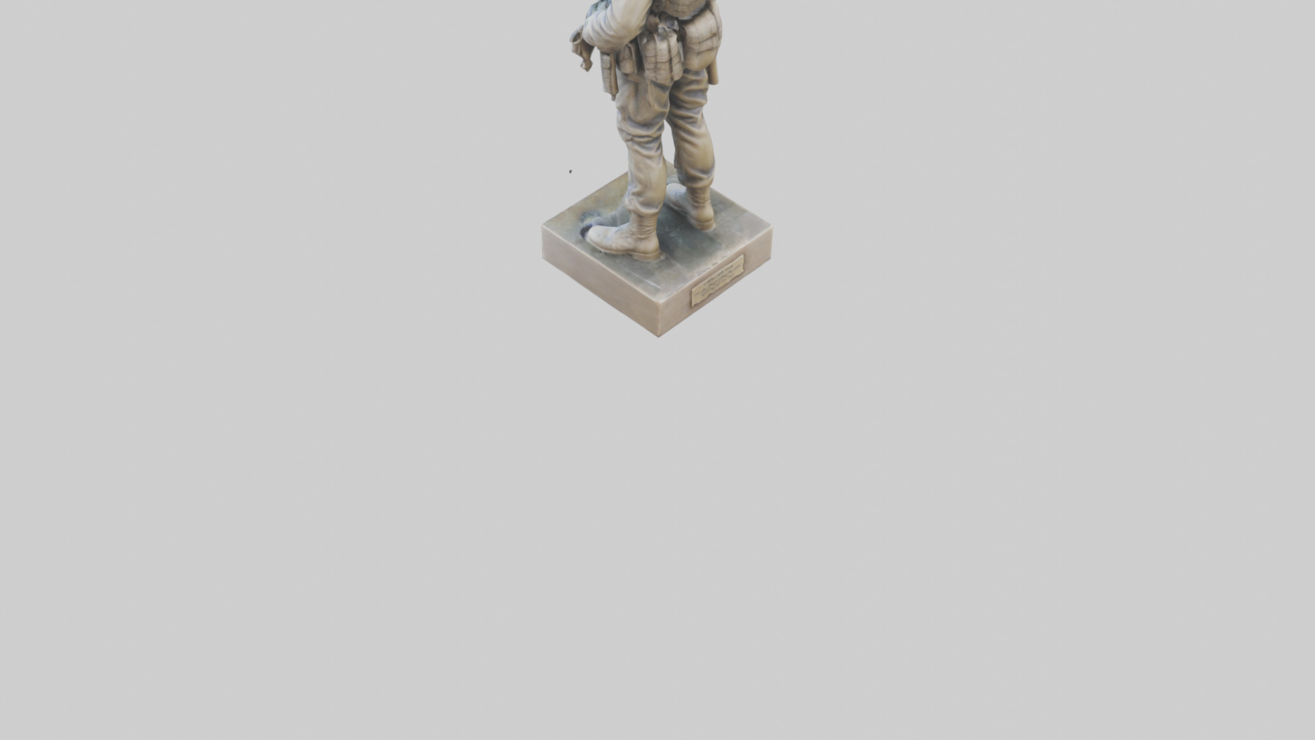 Combat Honor Soldier Statue model 3D model_3