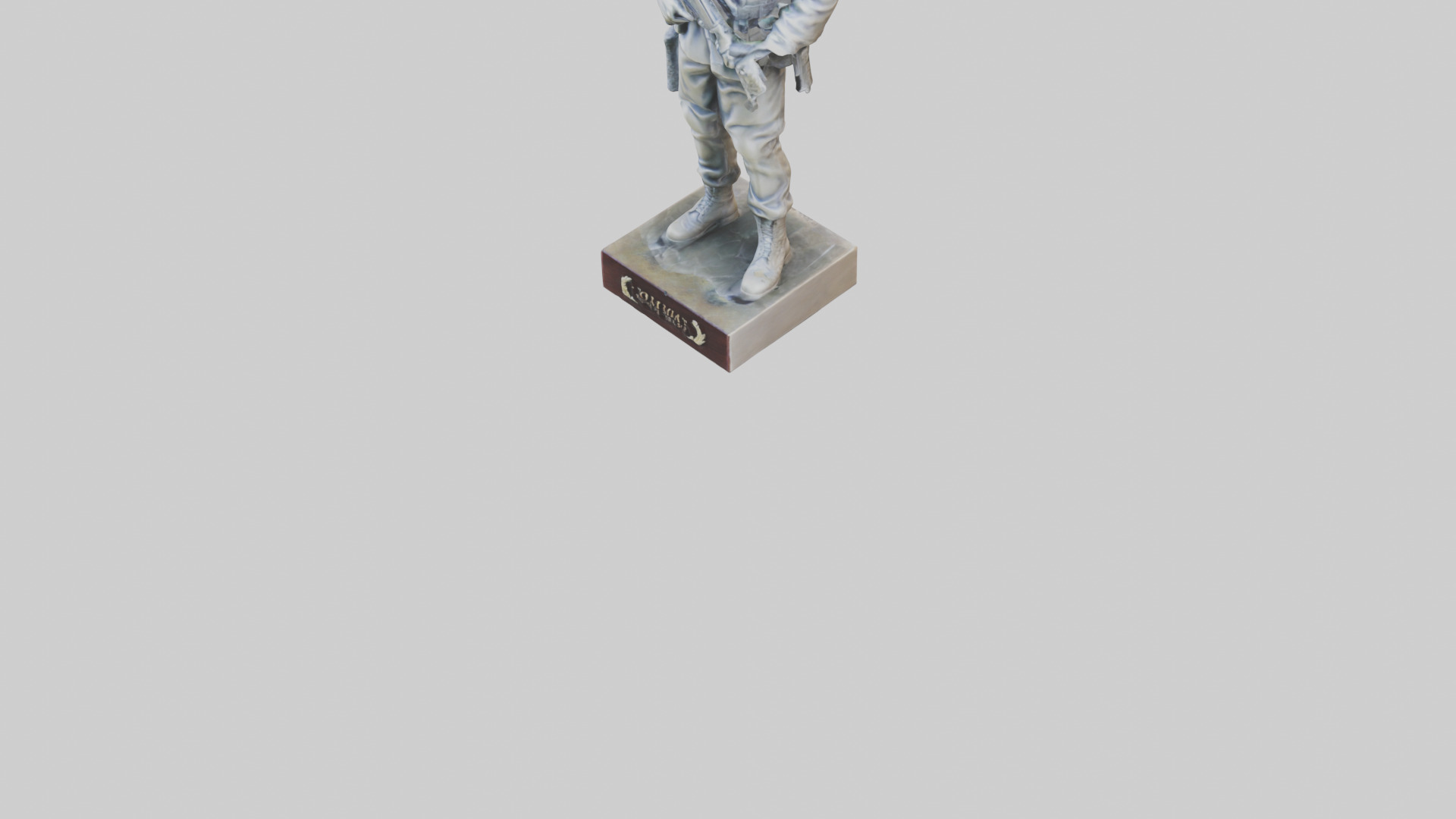 Combat Honor Soldier Statue model 3D model_5