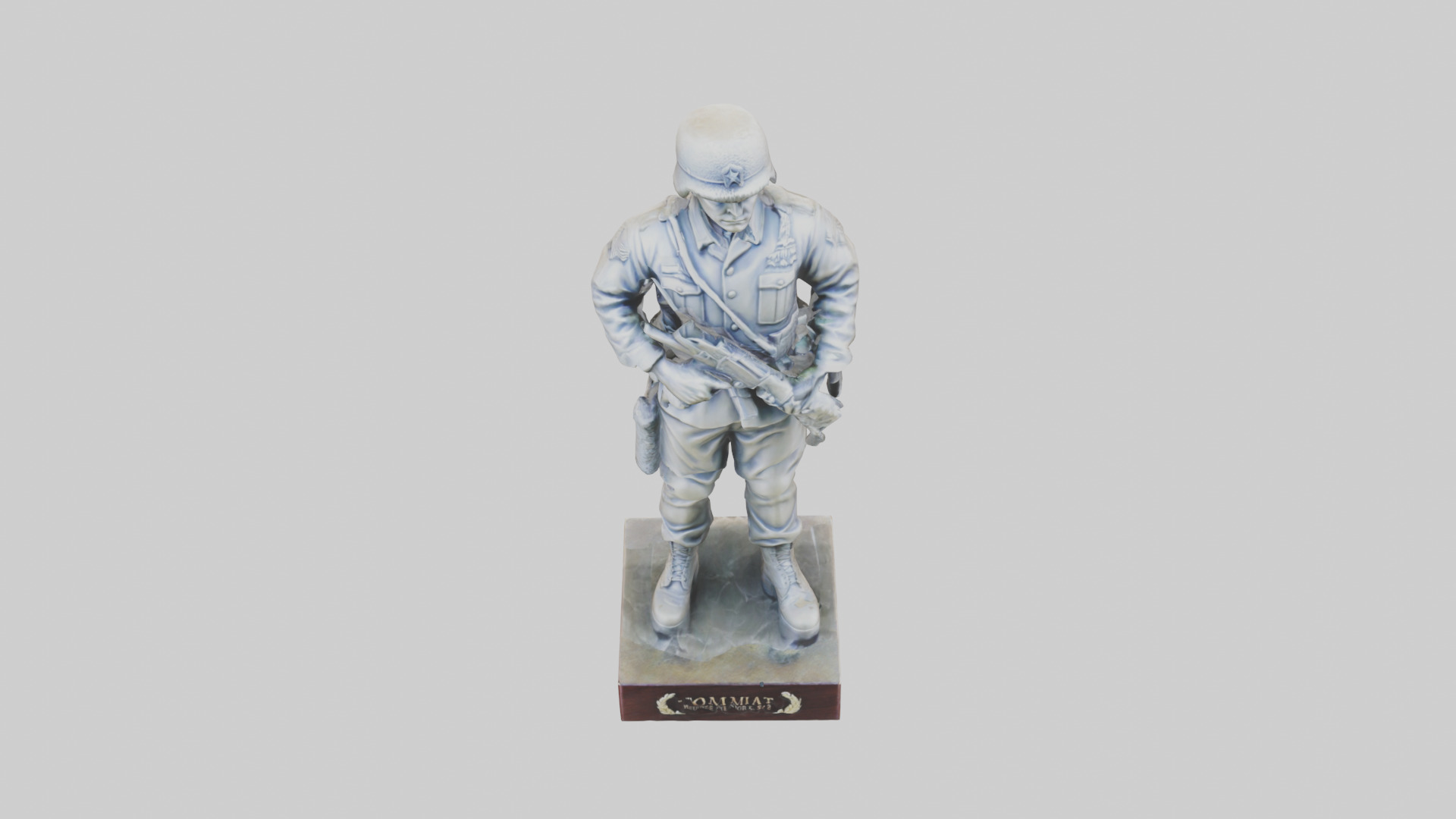 Combat Honor Soldier Statue model 3D model_16