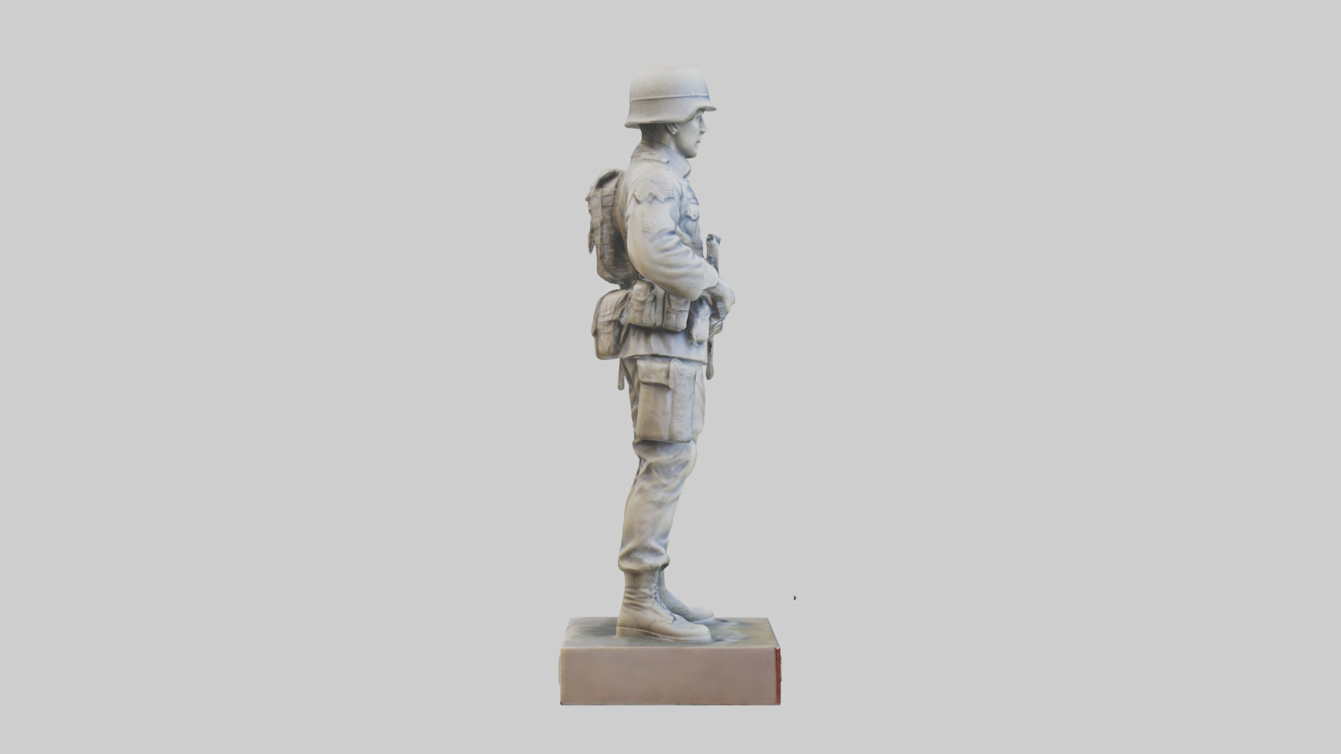 Combat Honor Soldier Statue model 3D model_13
