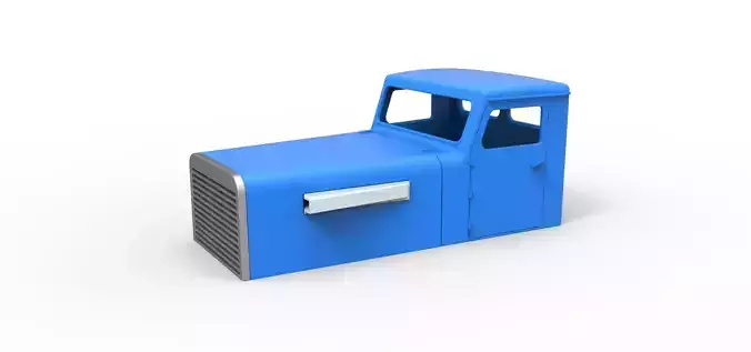 Cab of Vintage GATR Racing Semi truck Version 2 Scale 1 to 25 3D print model