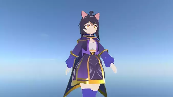 Anime Cat Girl Genshin-Like