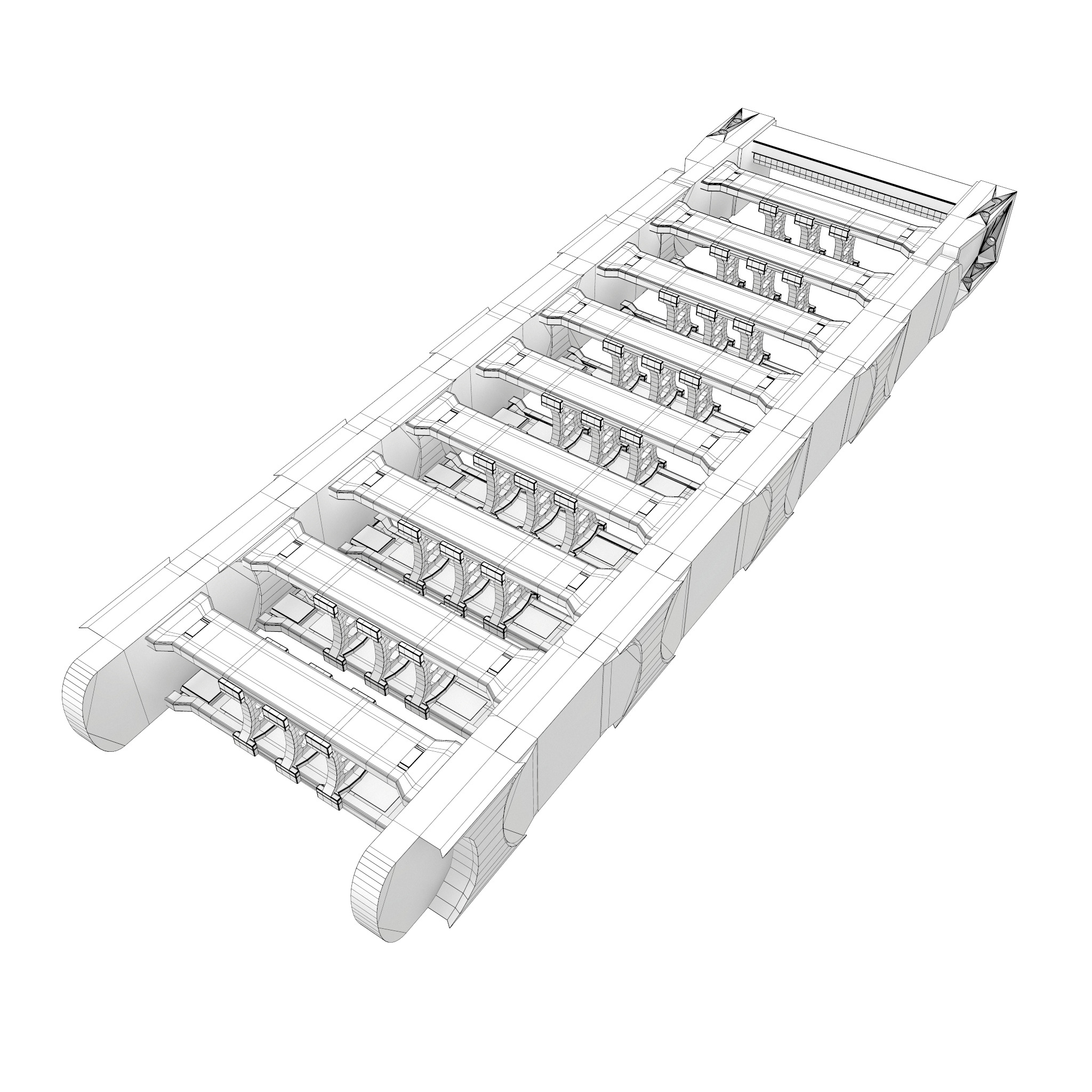 E chain Low-poly 3D model_5