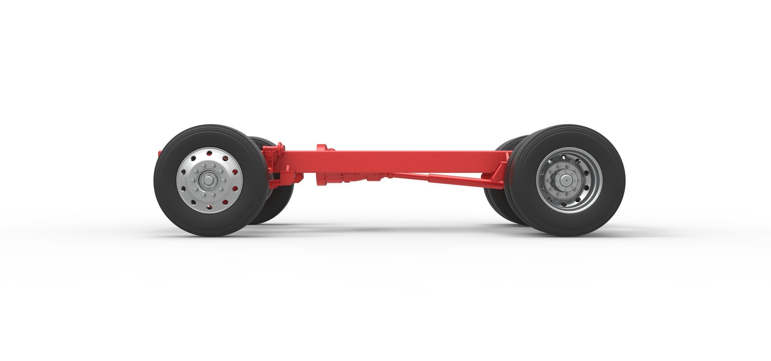 Chassis of Vintage GATR Racing Semi truck V2 Scale 1 to 25 3D print model_6