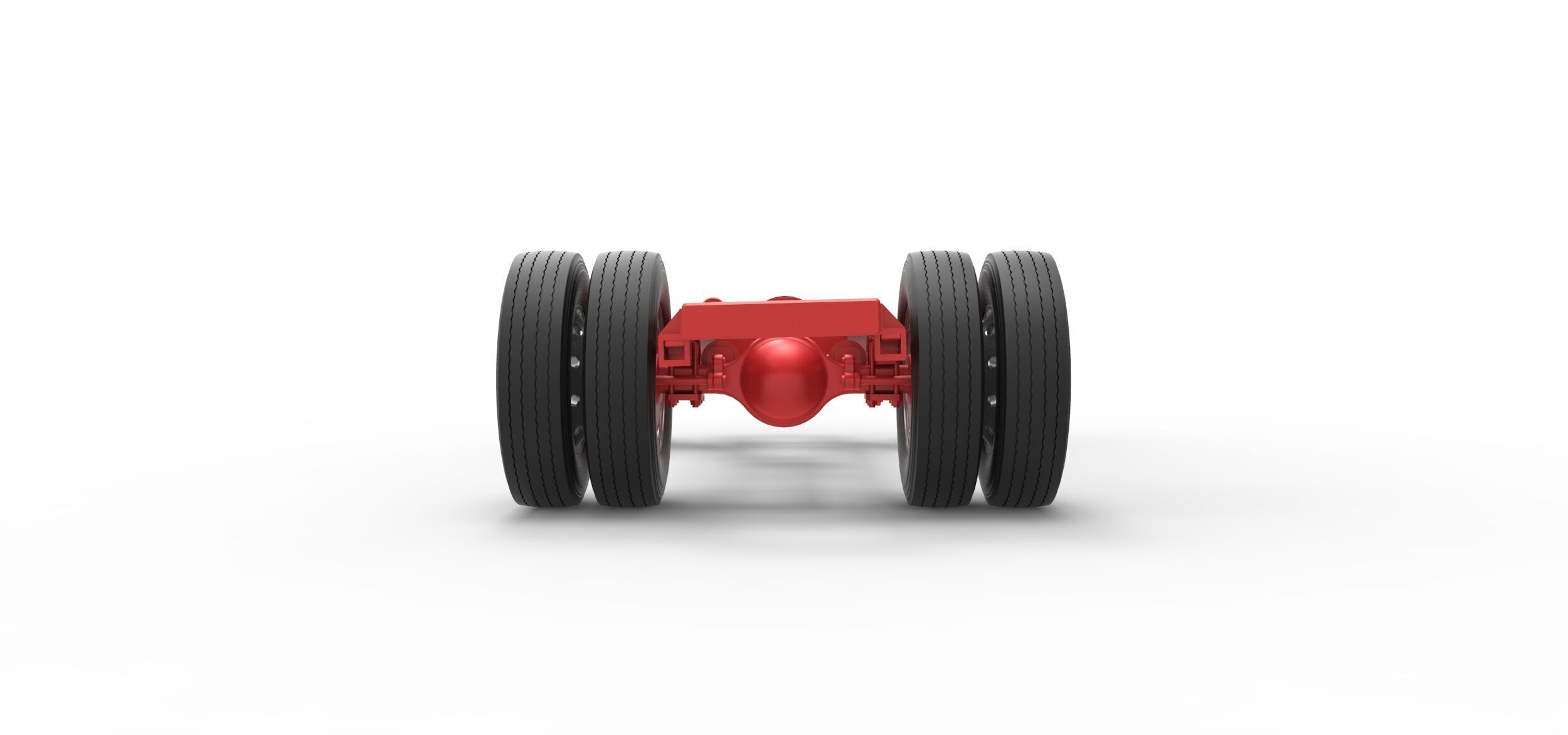 Chassis of Vintage GATR Racing Semi truck V2 Scale 1 to 25 3D print model_11