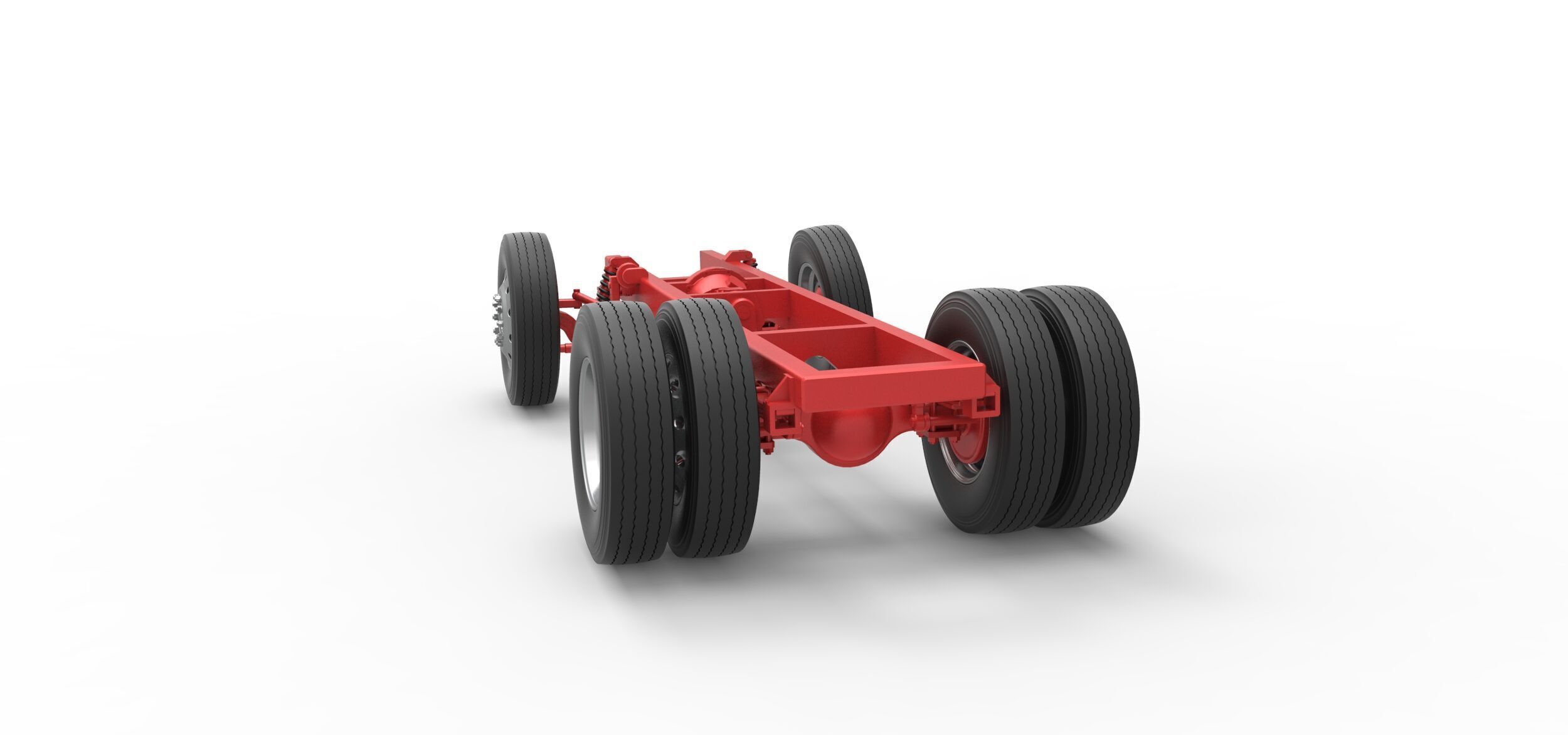Chassis of Vintage GATR Racing Semi truck V2 Scale 1 to 25 3D print model_10