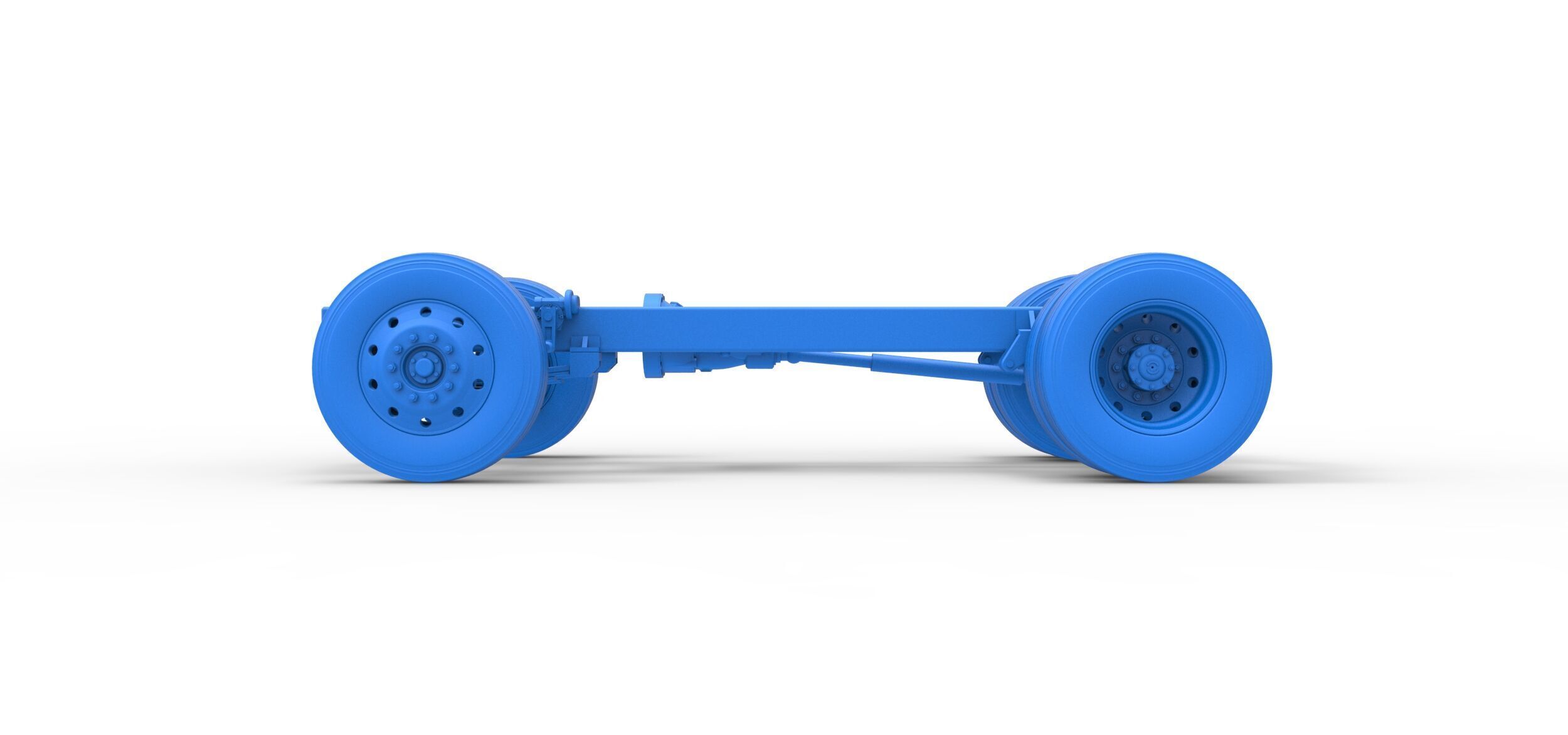 Chassis of Vintage GATR Racing Semi truck V2 Scale 1 to 25 3D print model_19