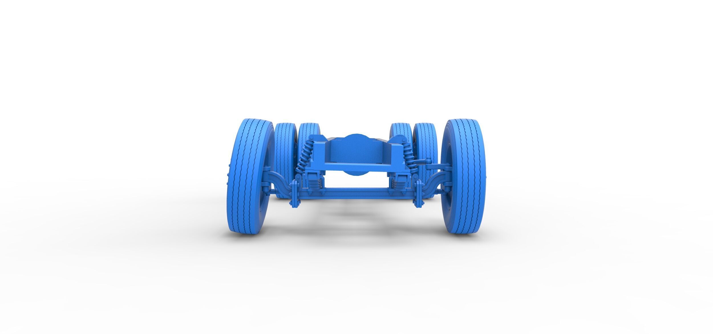 Chassis of Vintage GATR Racing Semi truck V2 Scale 1 to 25 3D print model_17