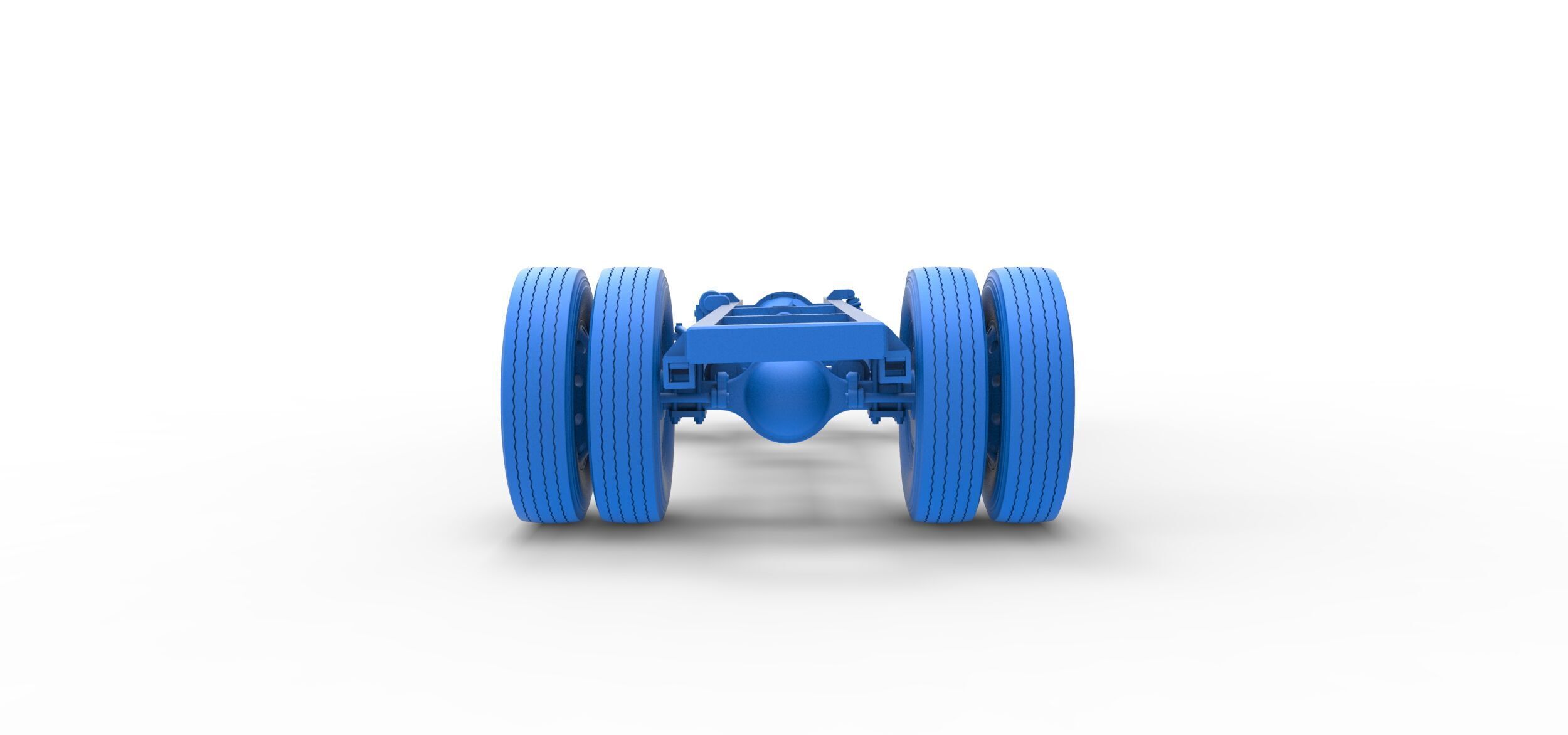 Chassis of Vintage GATR Racing Semi truck V2 Scale 1 to 25 3D print model_24