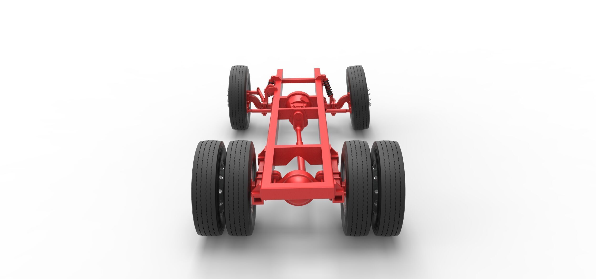 Chassis of Vintage GATR Racing Semi truck V2 Scale 1 to 25 3D print model_12