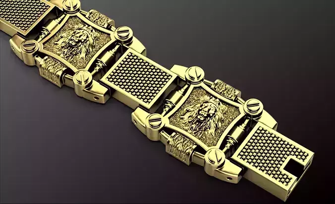 Lion Bracelet 250225 cartier 3D print model