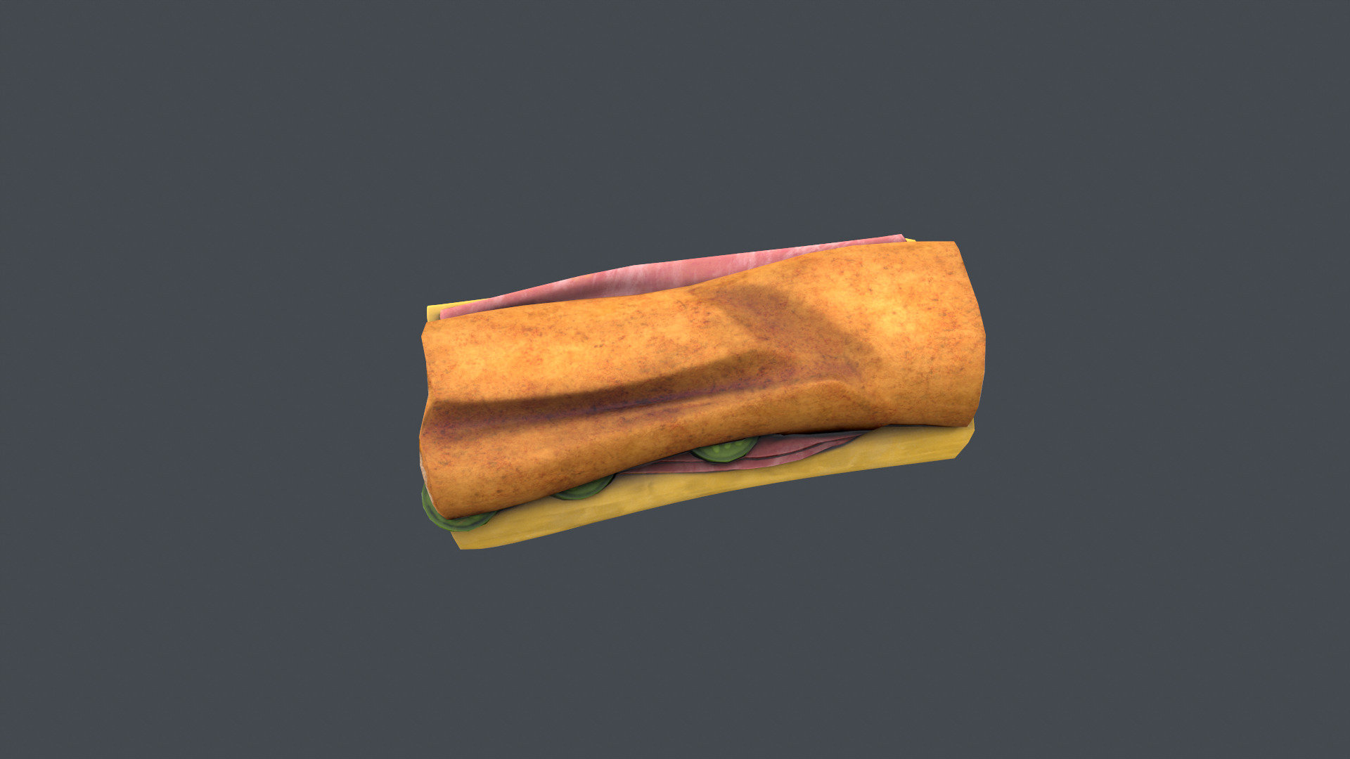 Sandwich Low-poly 3D model_3