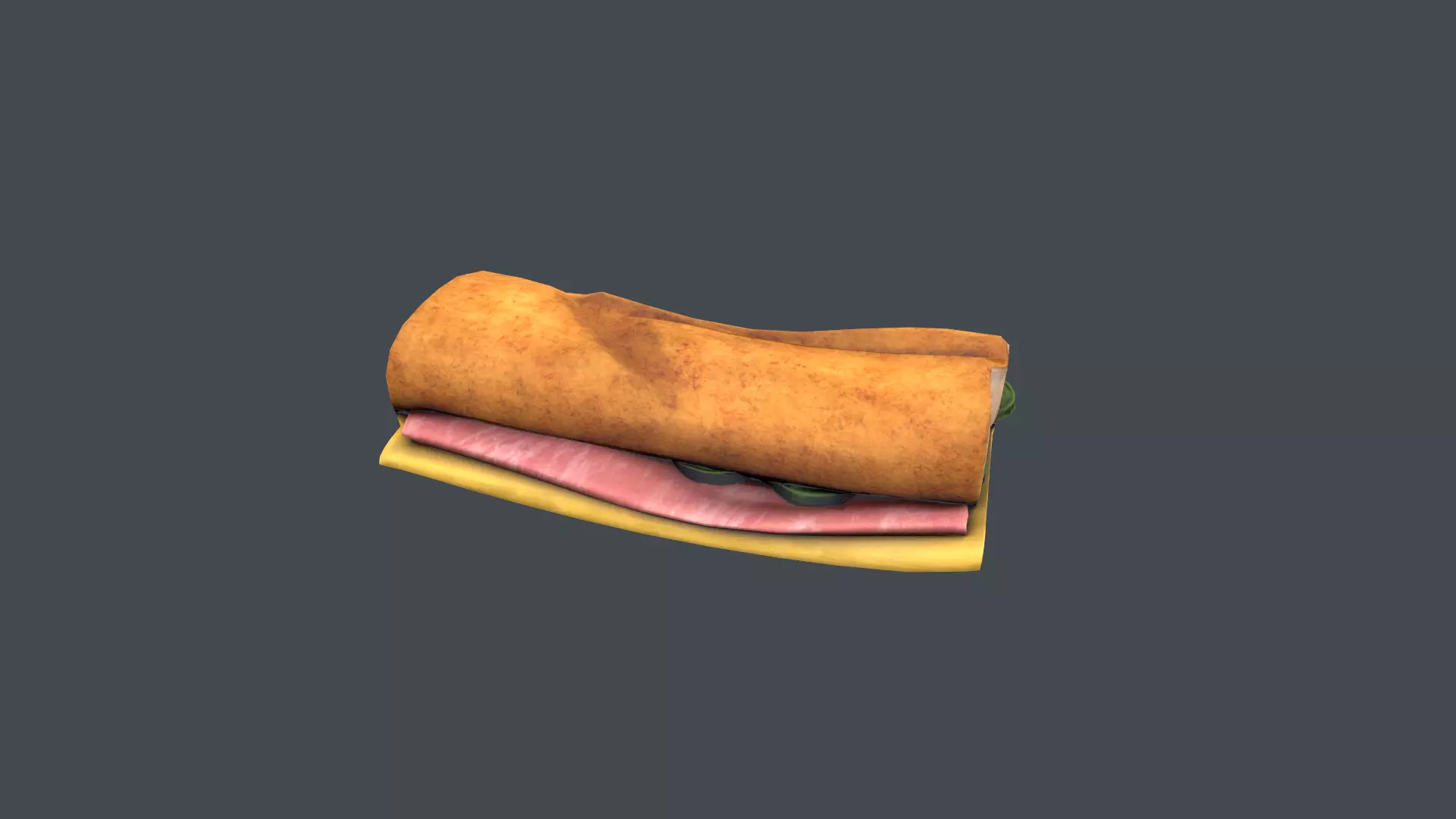 Sandwich Low-poly 3D model_0