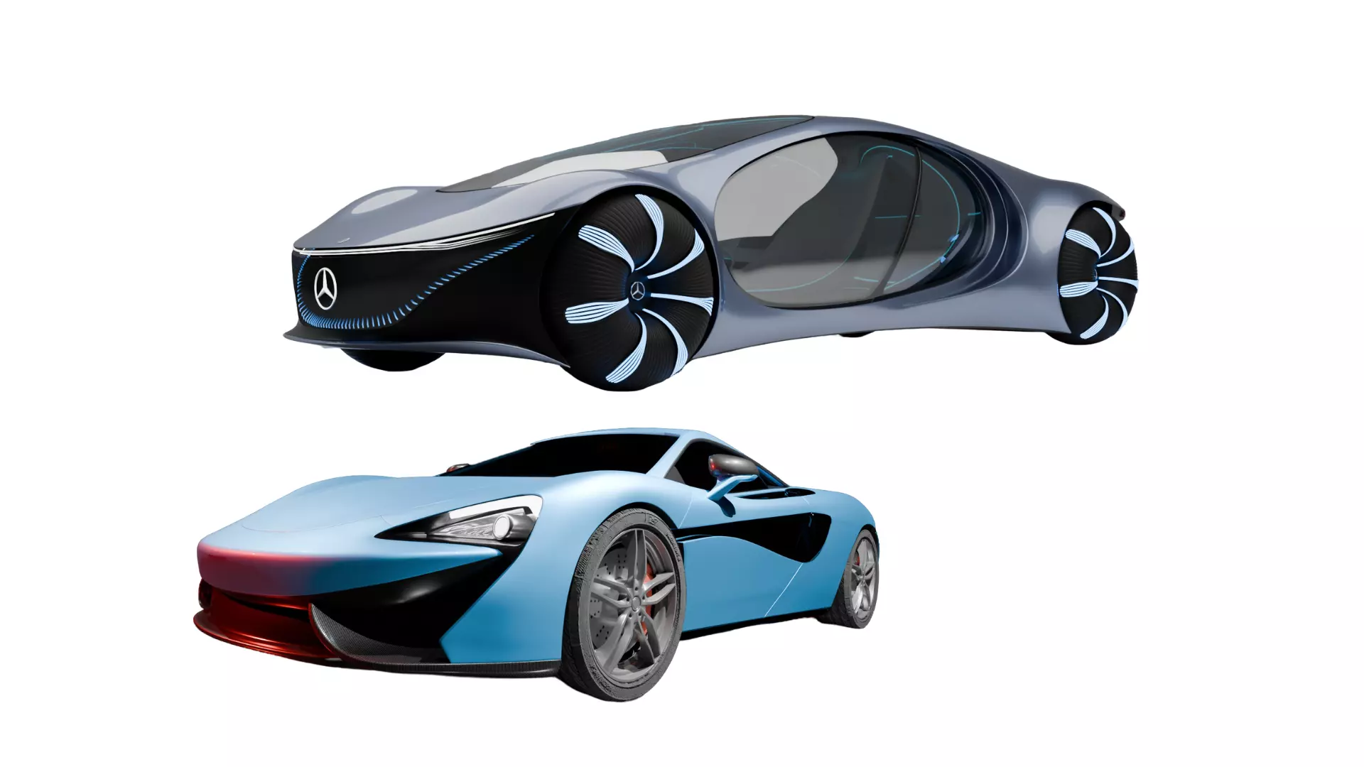 Mercedes-Benz Vision AVTR and 2021 McLaren 570S 3D Model Collection_0