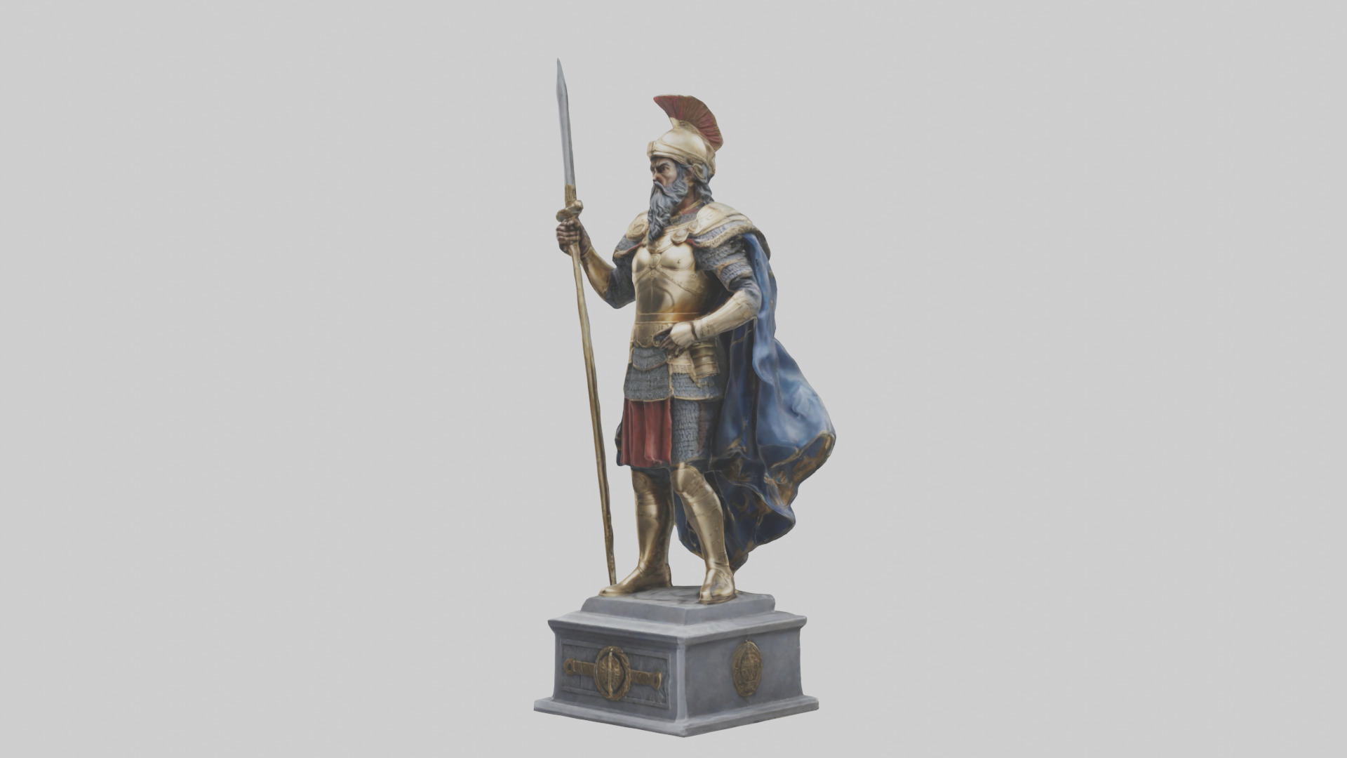 Conqueror General Statue model 3D model_8