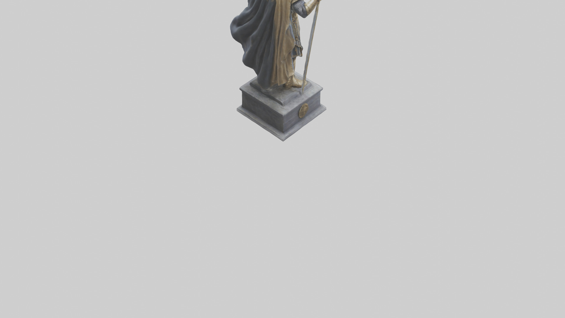 Conqueror General Statue model 3D model_4