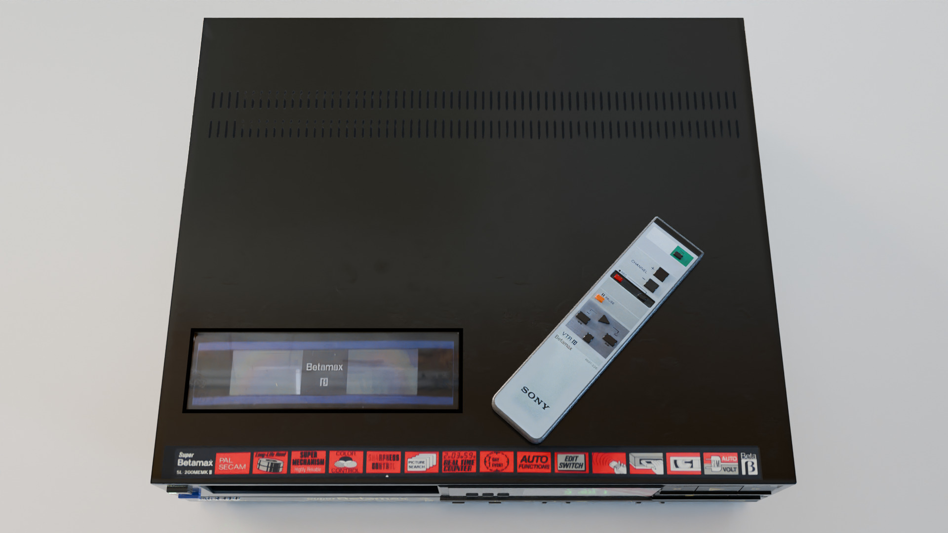 SONY SL-200ME MKIII BETAMAX VIDEO PLAYER AND RECORDER Low-poly 3D model_4
