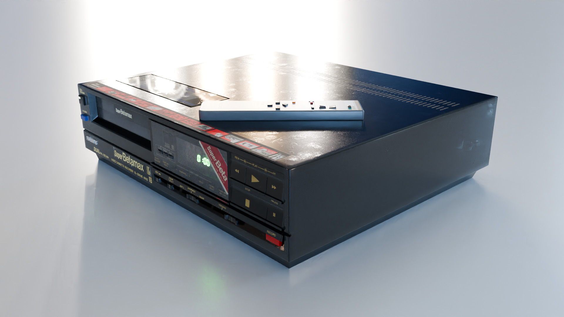 SONY SL-200ME MKIII BETAMAX VIDEO PLAYER AND RECORDER Low-poly 3D model_3