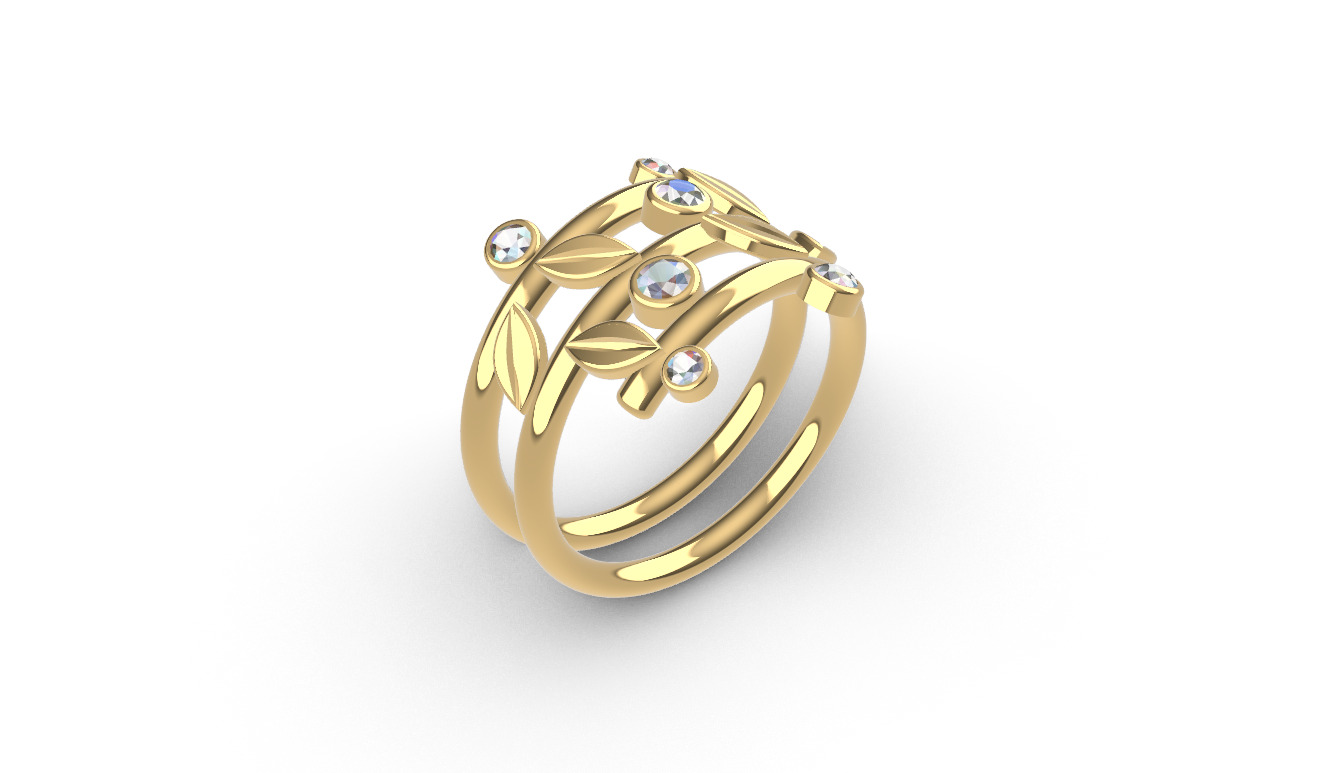 Ring jewelry 3D print model_1