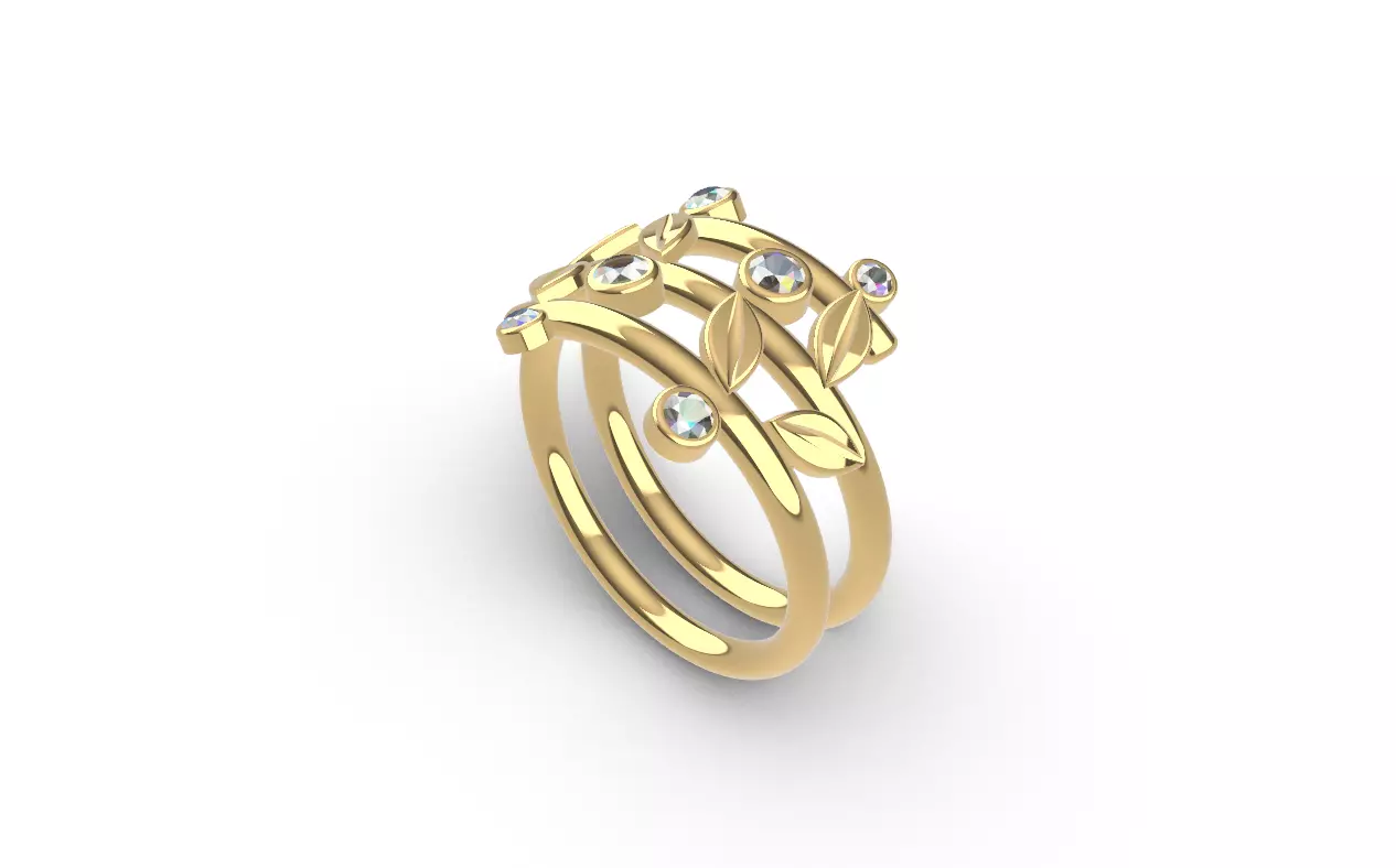 Ring jewelry 3D print model_0