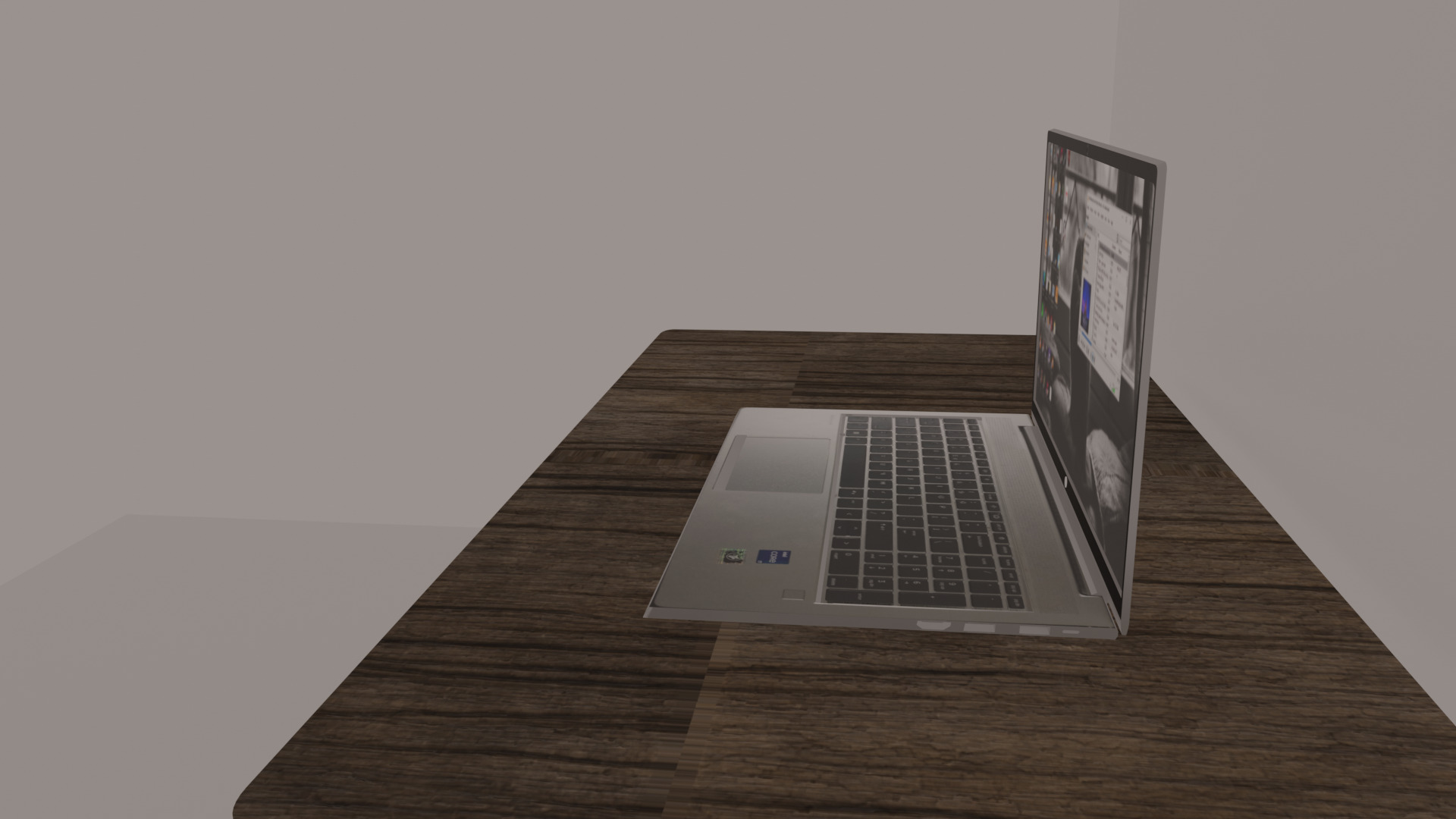 Low poly Hp laptop model 3D model_3