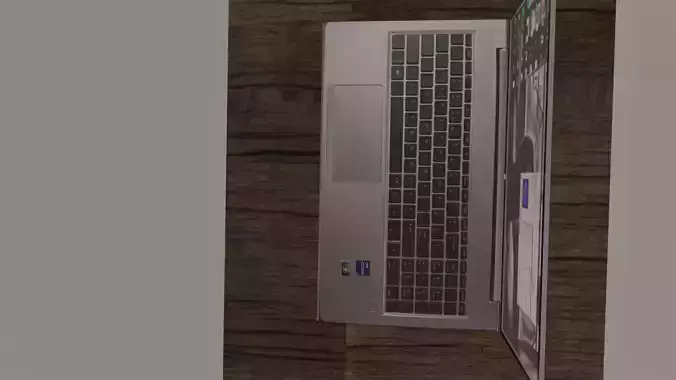 Low poly Hp laptop model
