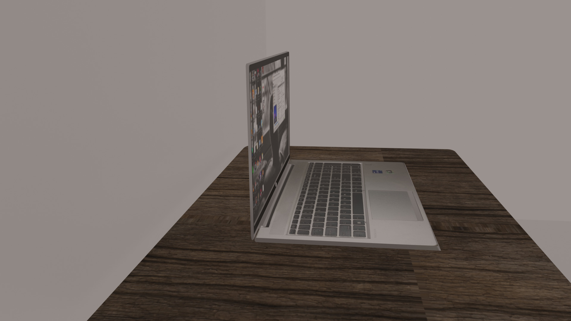 Low poly Hp laptop model 3D model_4