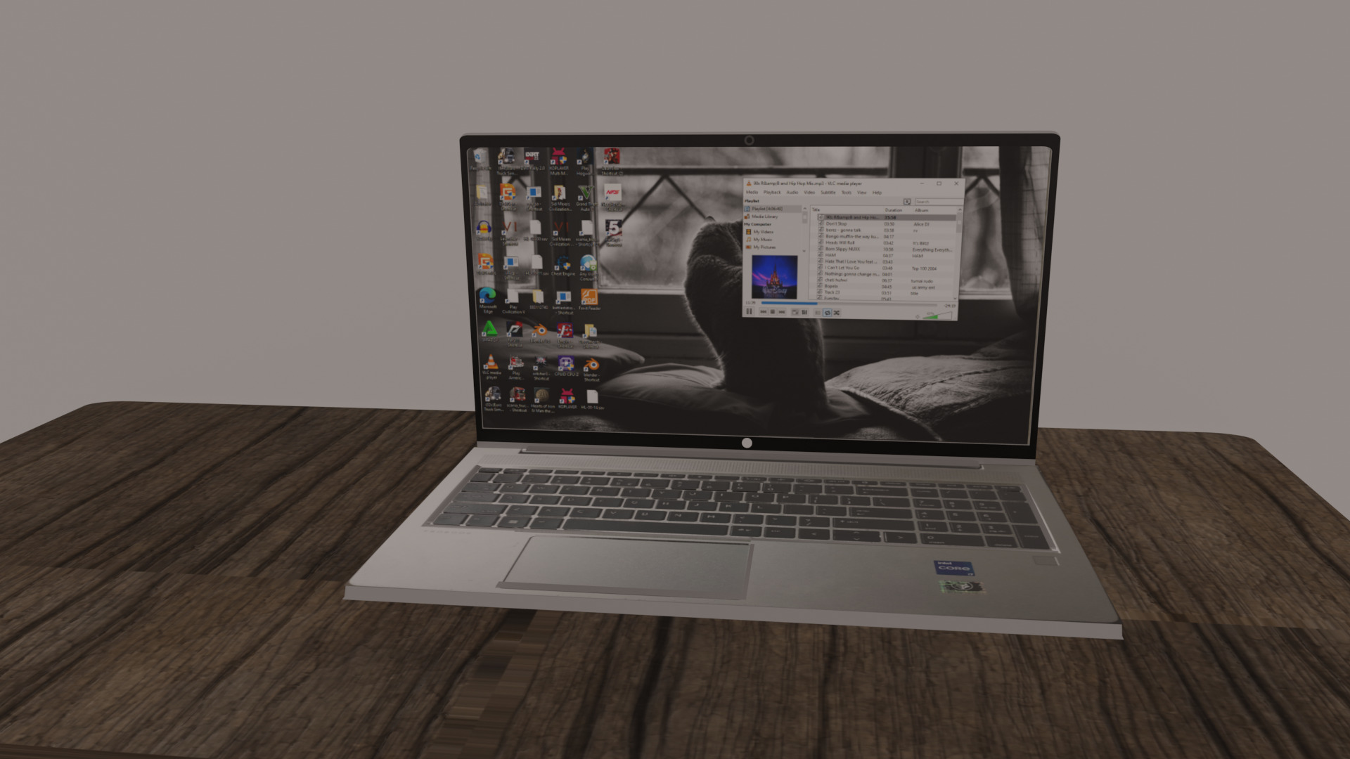 Low poly Hp laptop model 3D model_2
