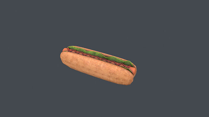 Hotdog Low-poly 3D model