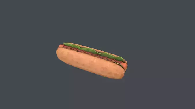 Hotdog Low-poly 3D model