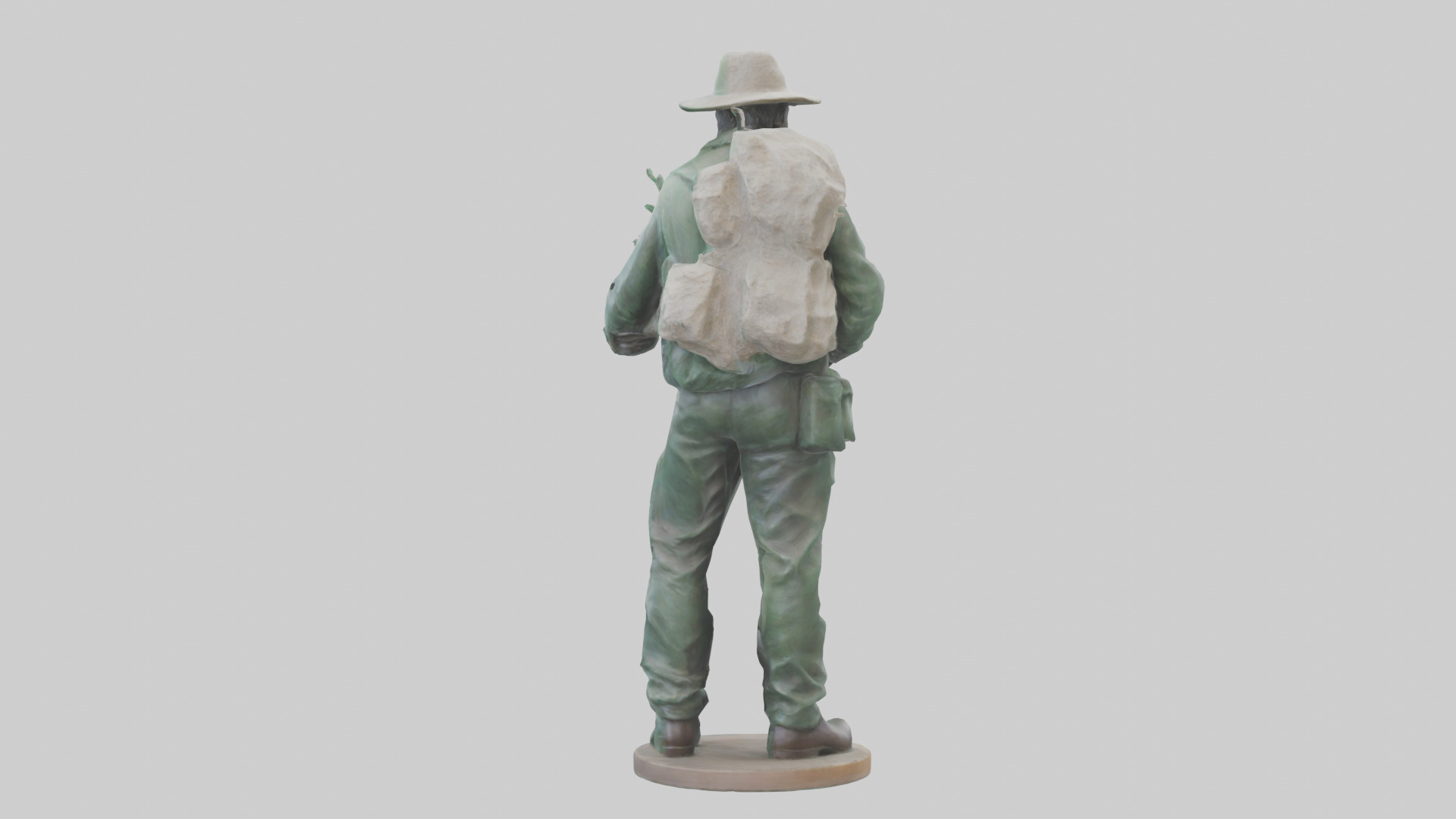 Conservationist Statue model 3D model_1
