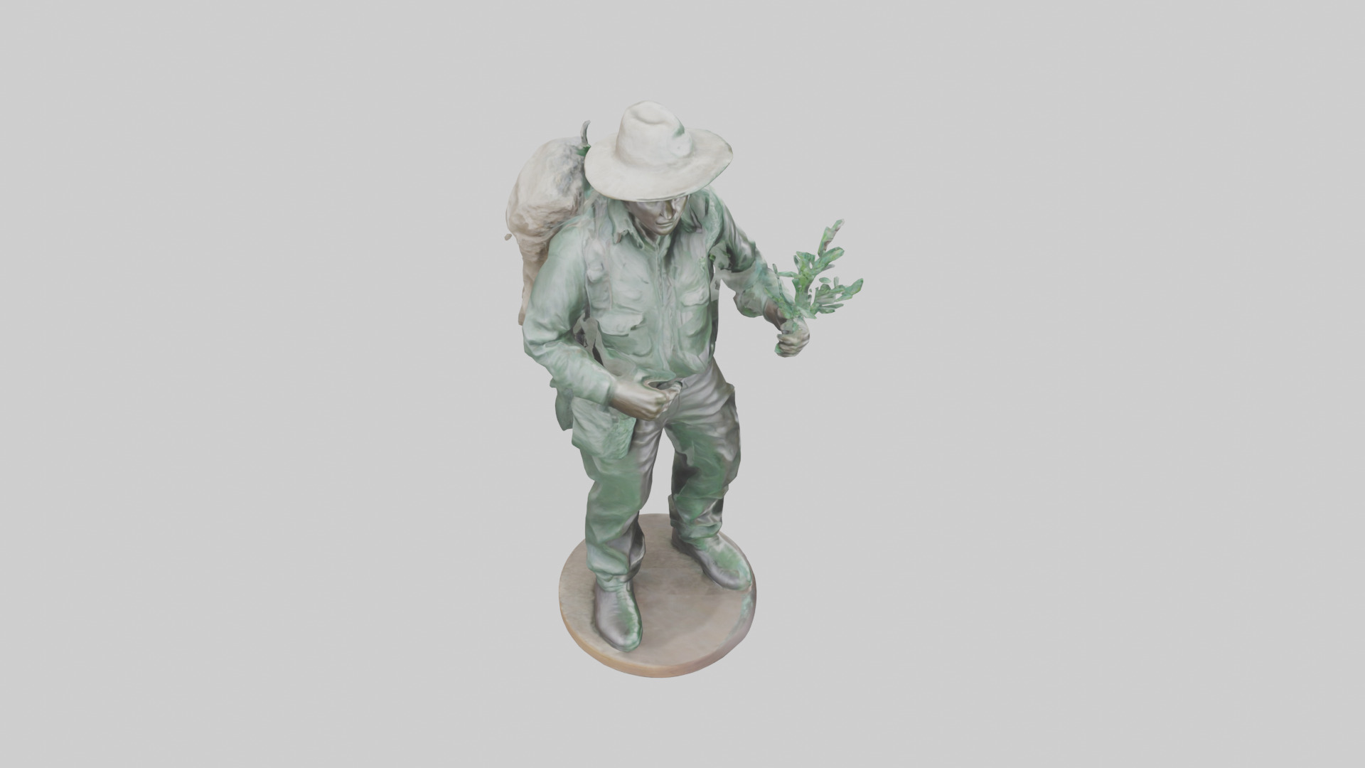 Conservationist Statue model 3D model_18