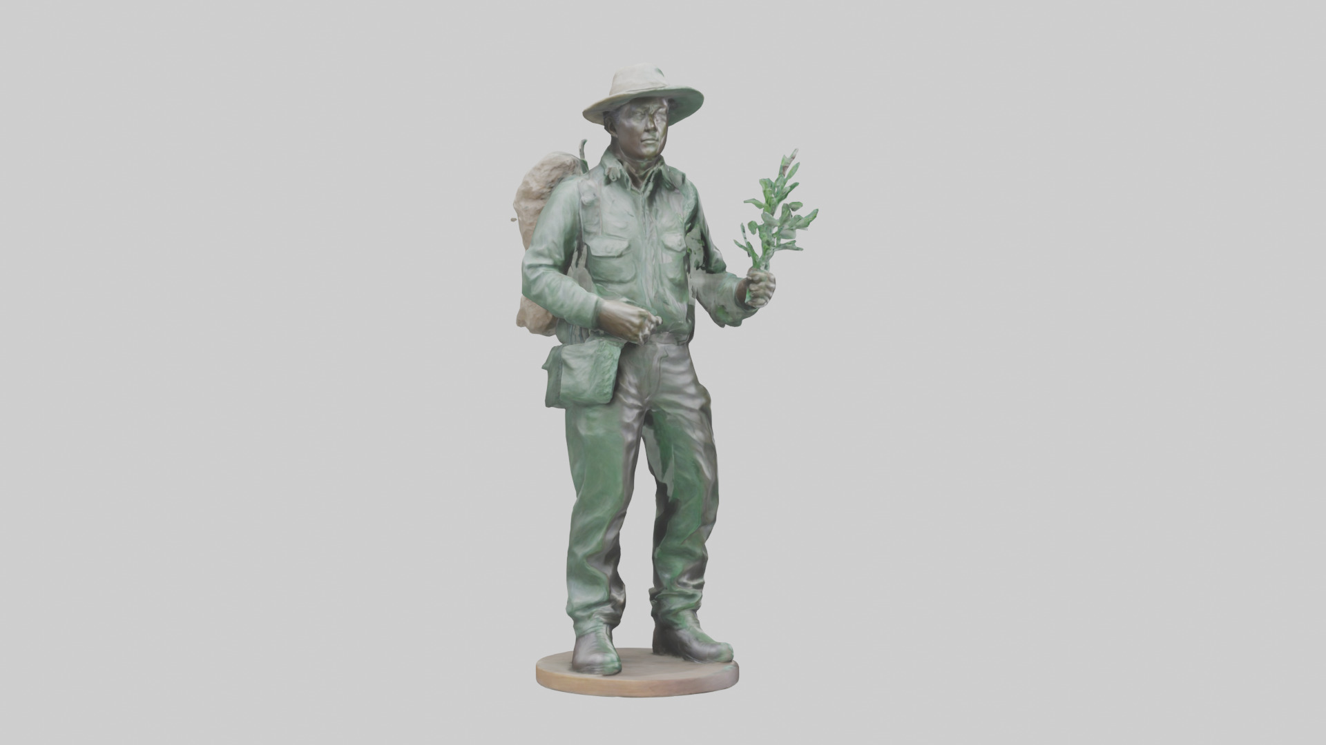 Conservationist Statue model 3D model_13