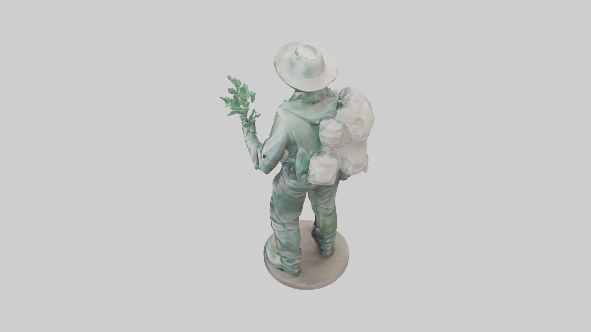 Conservationist Statue model 3D model_17