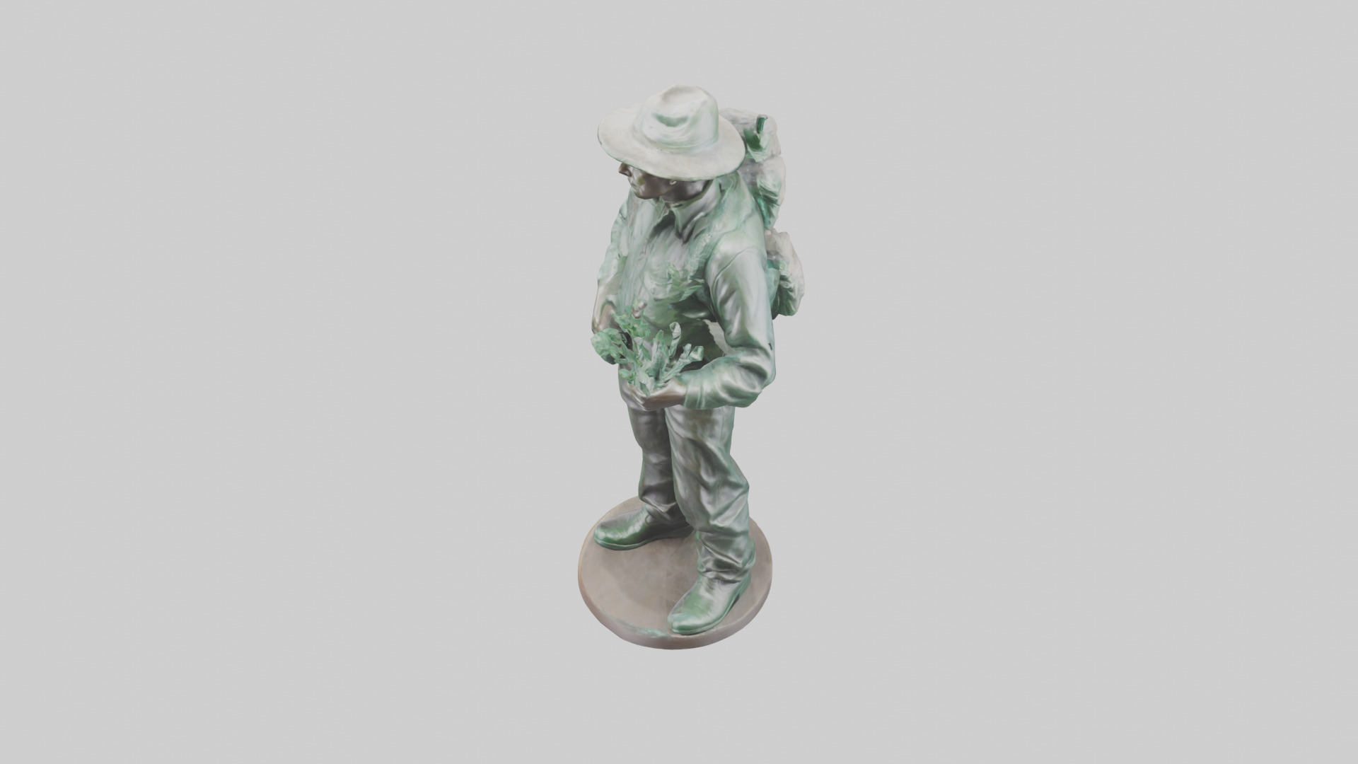 Conservationist Statue model 3D model_16
