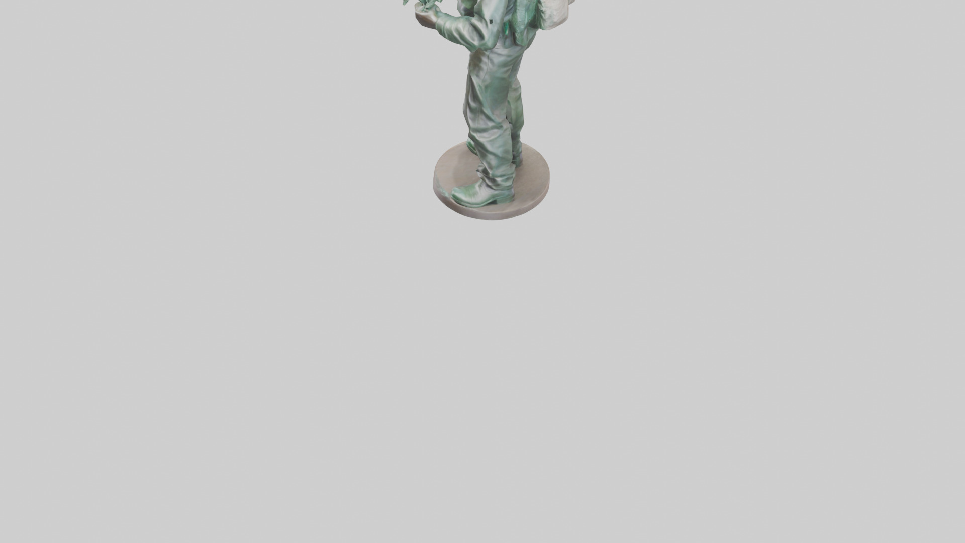 Conservationist Statue model 3D model_5