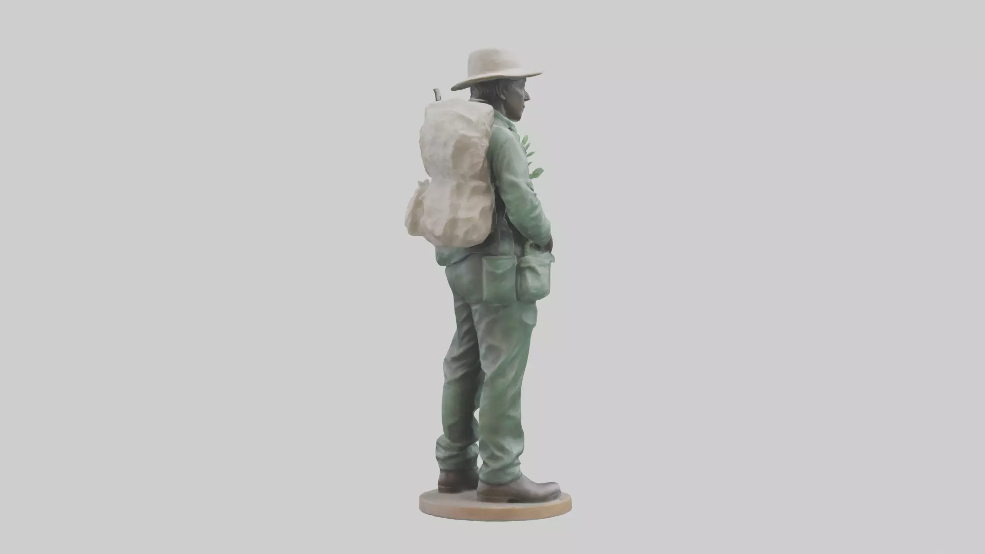 Conservationist Statue model 3D model_0