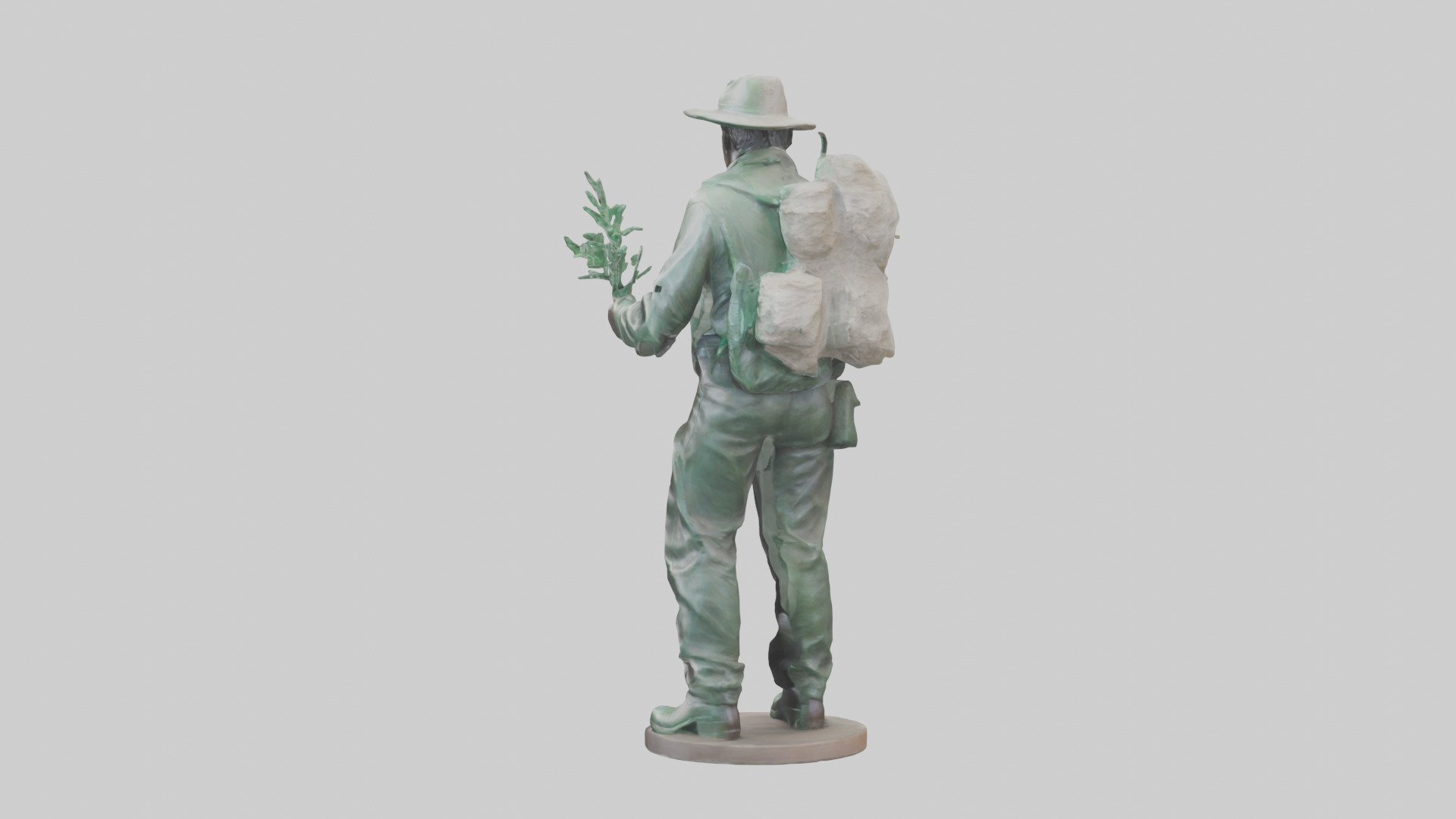 Conservationist Statue model 3D model_12