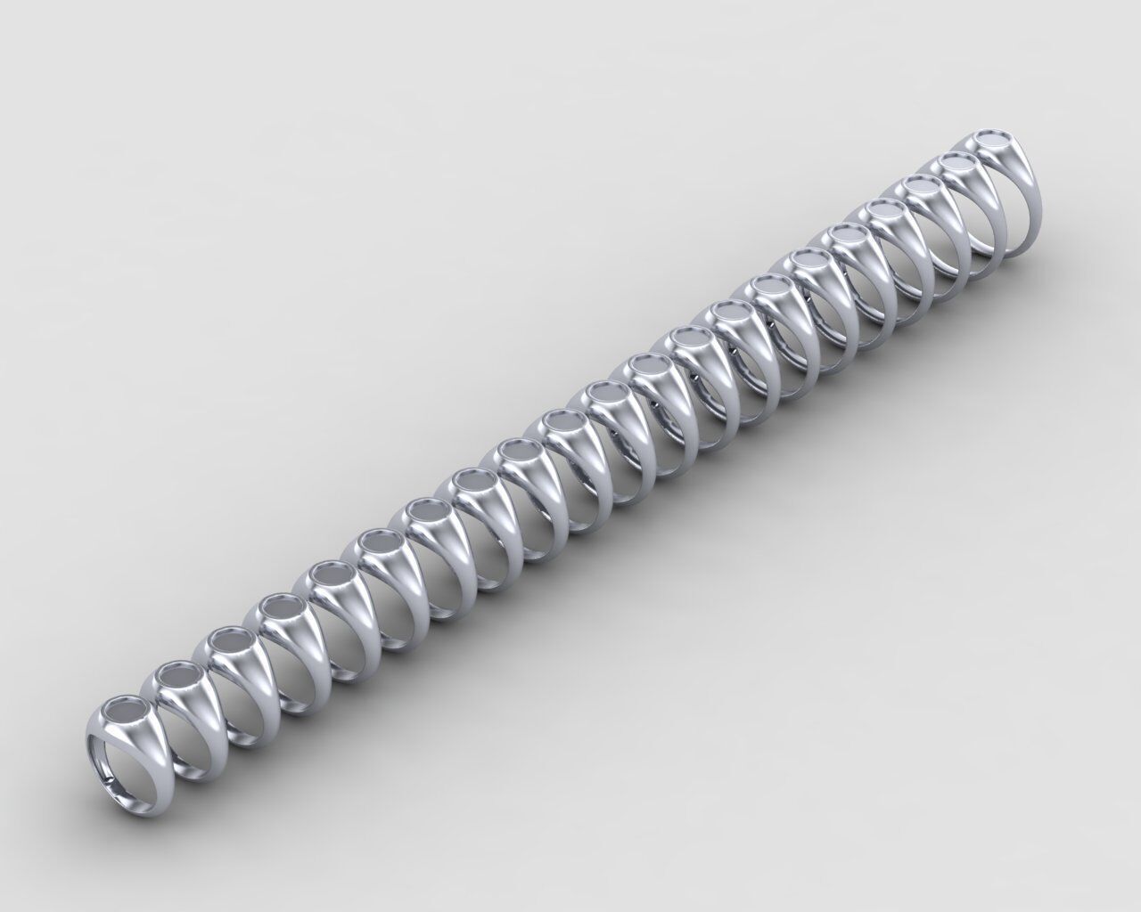 signet Ring Base 8mm top in All sizes 154-MWC 3D print model_14