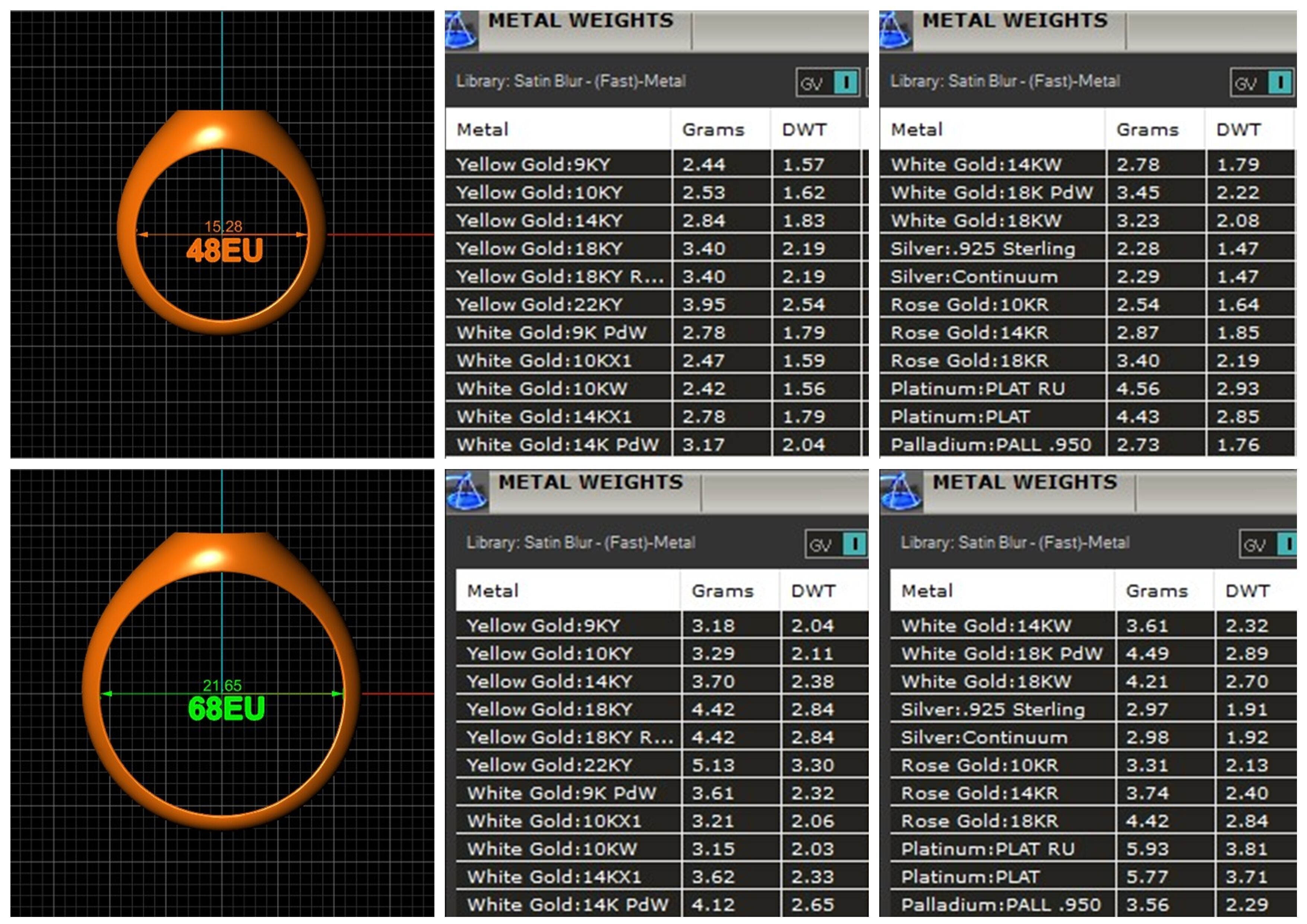 signet Ring Base 8mm top in All sizes 154-MWC 3D print model_12